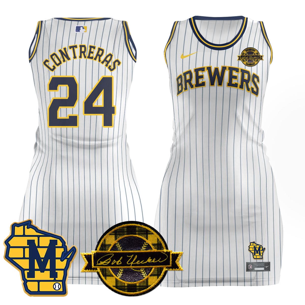 MB Limited Jersey Dress - Bob Uecker Patch - Stitched