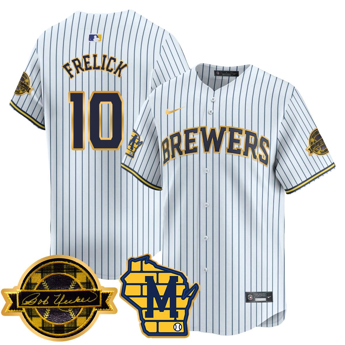 MB 2025 Limited Gold Jersey - Bob Uecker Patch - Stitched