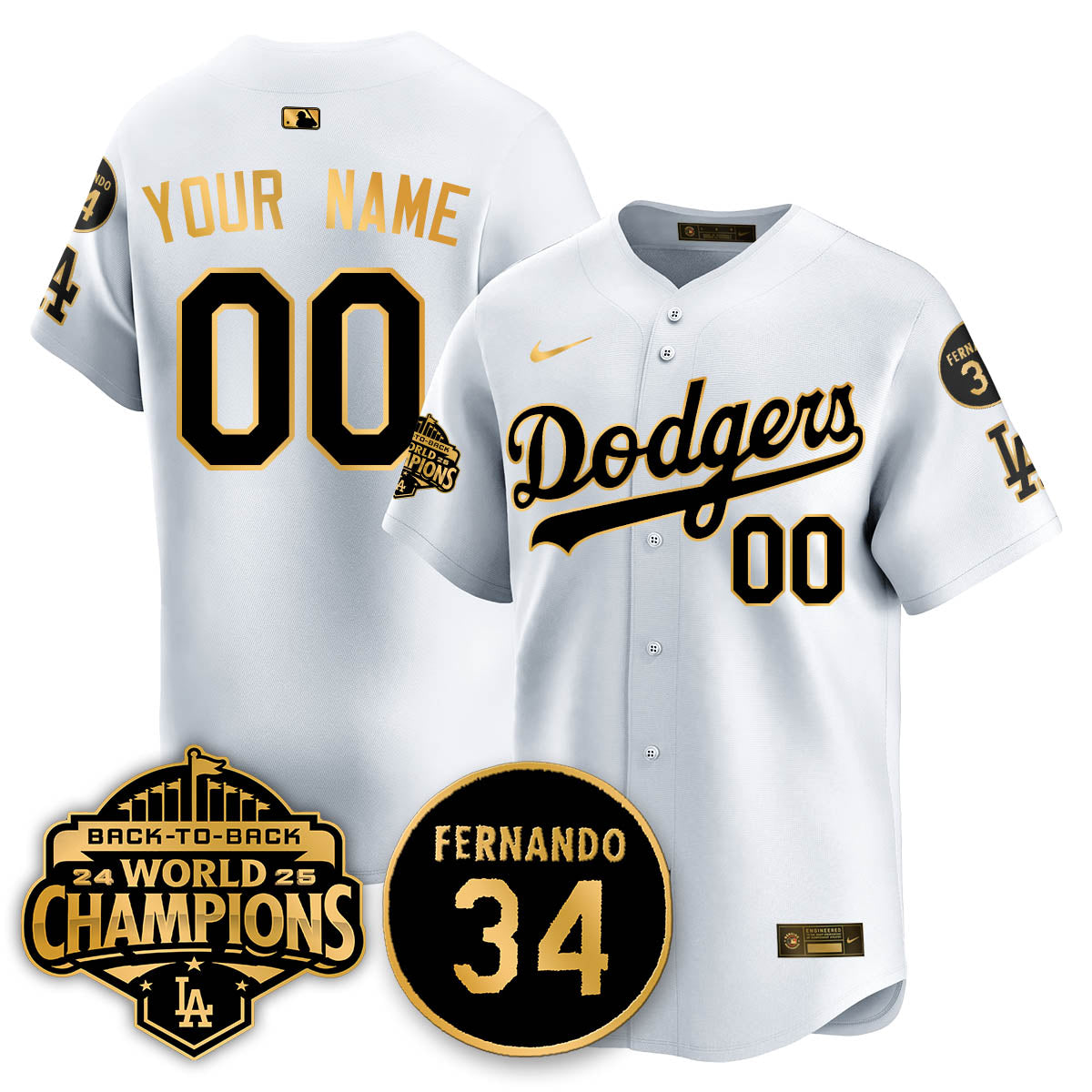 LAD 2025 Back To Back Champions Custom Jersey - Stitched