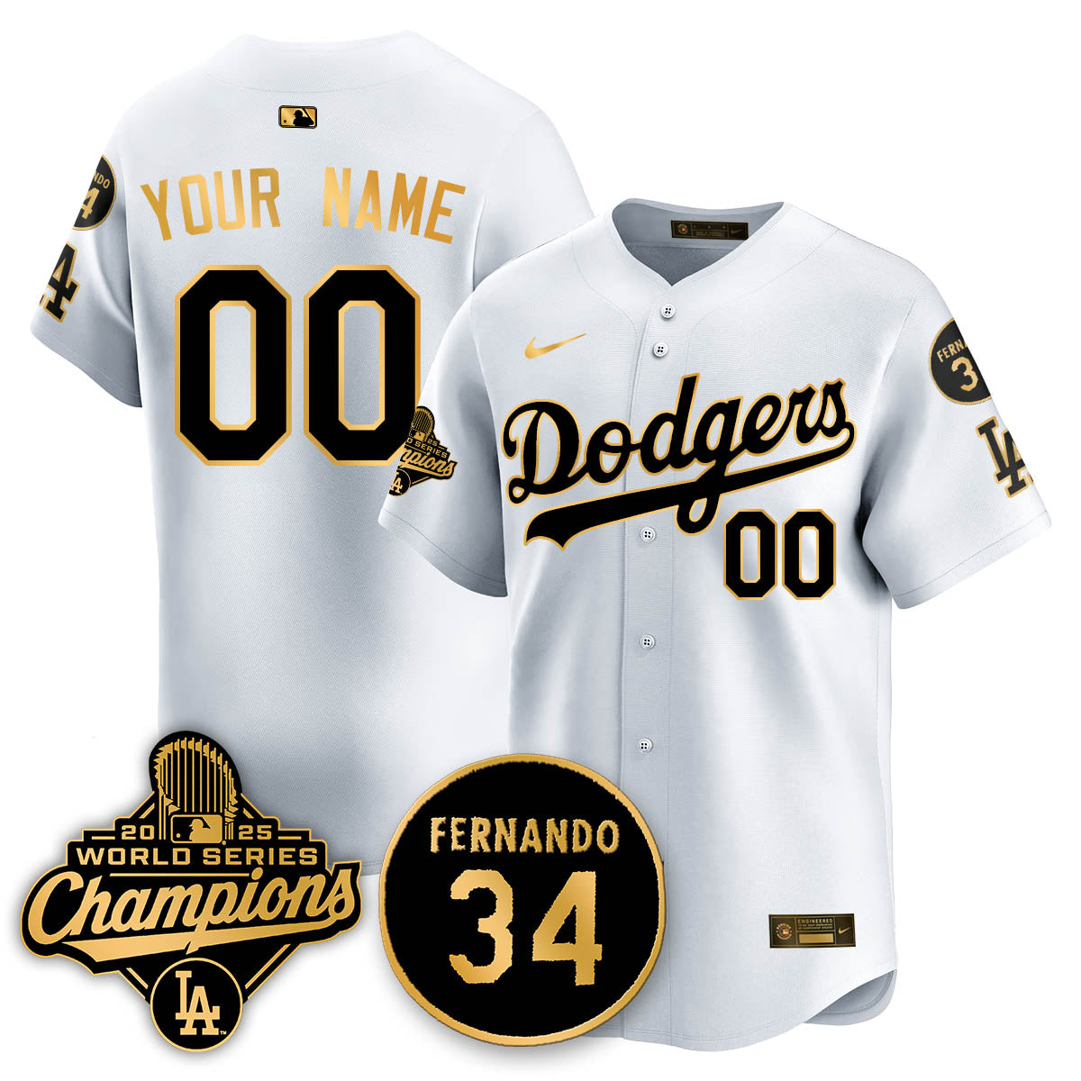 LAD 2025 World Series Champions Custom Jersey - Stitched