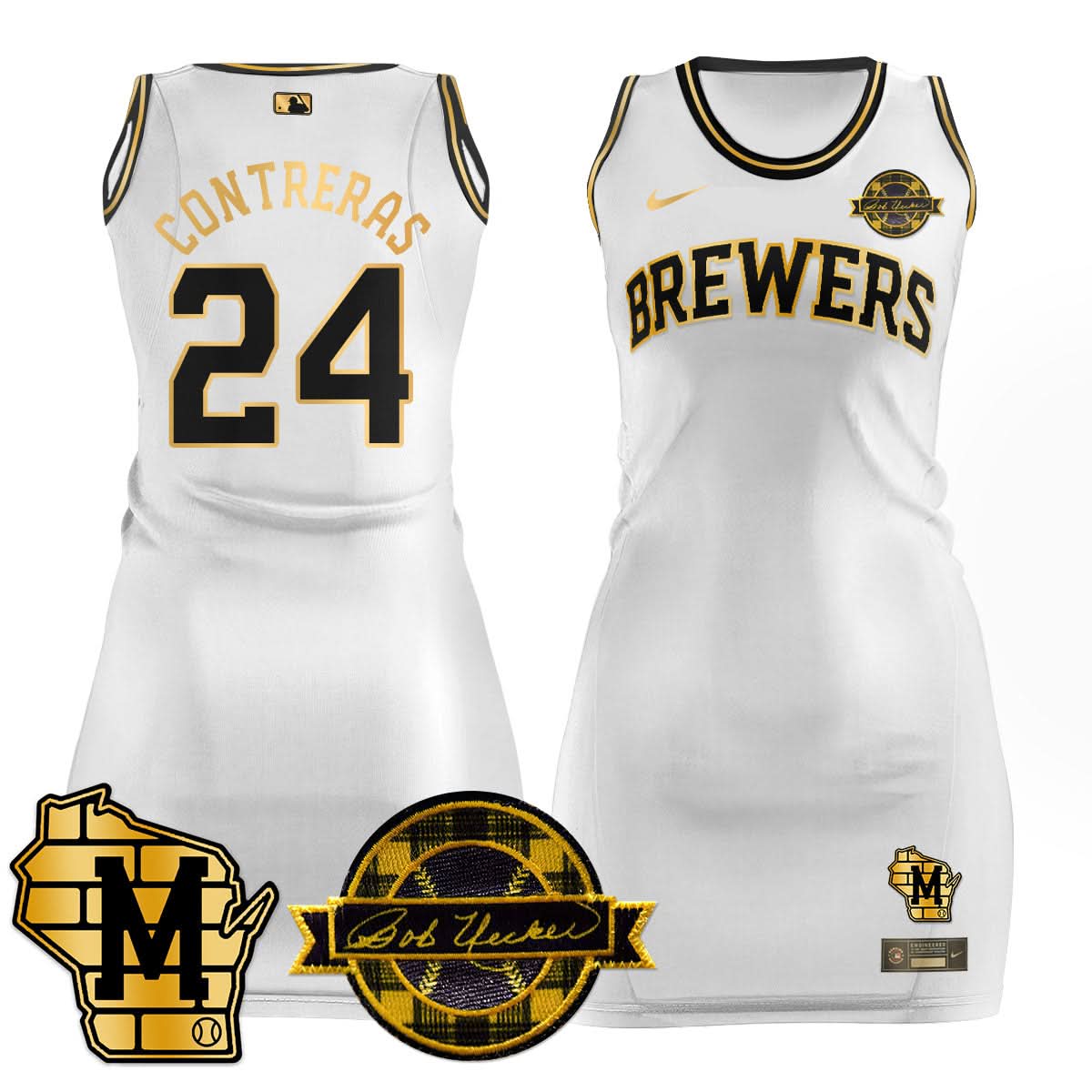MB Limited Jersey Dress - Bob Uecker Patch - Stitched