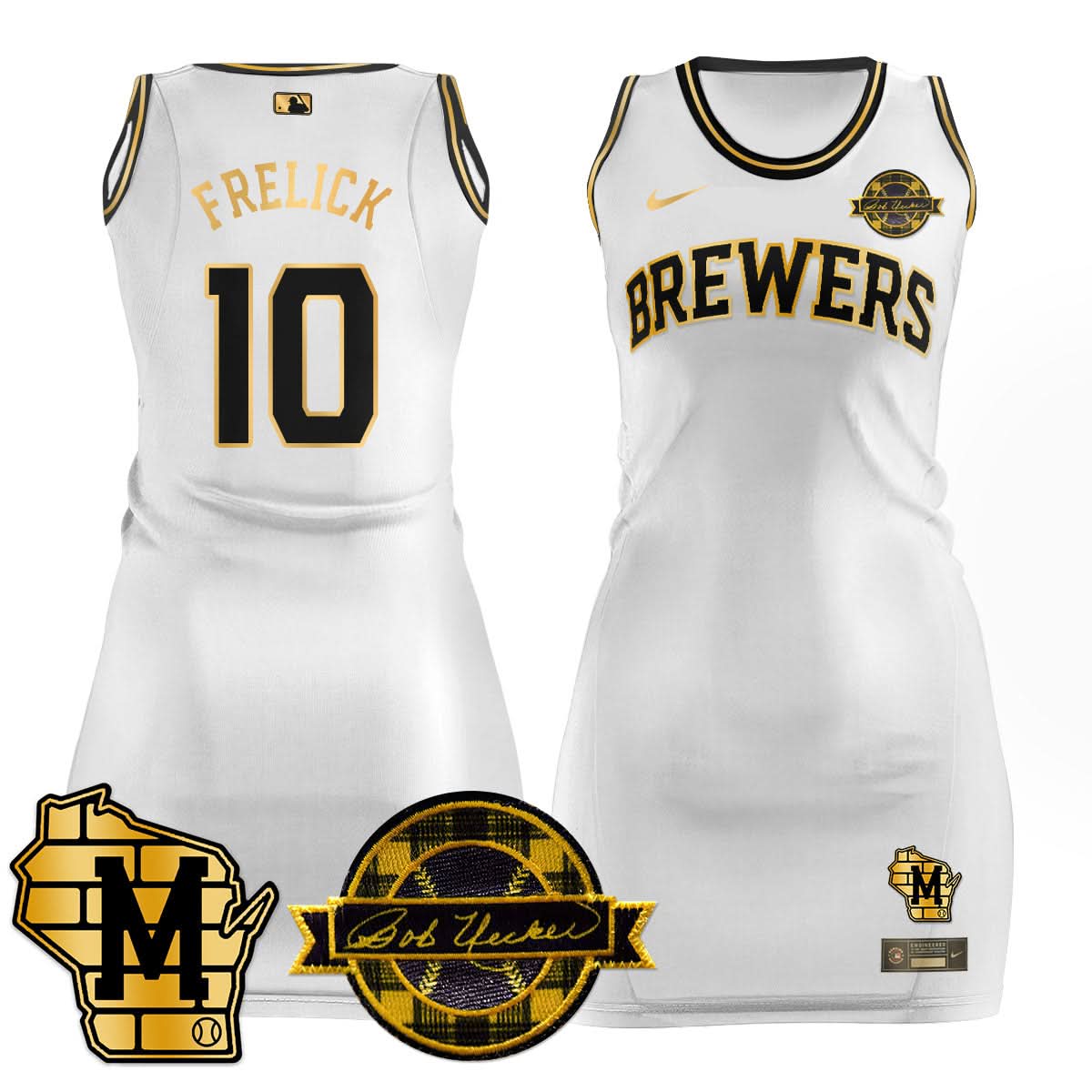 MB Limited Jersey Dress - Bob Uecker Patch - Stitched
