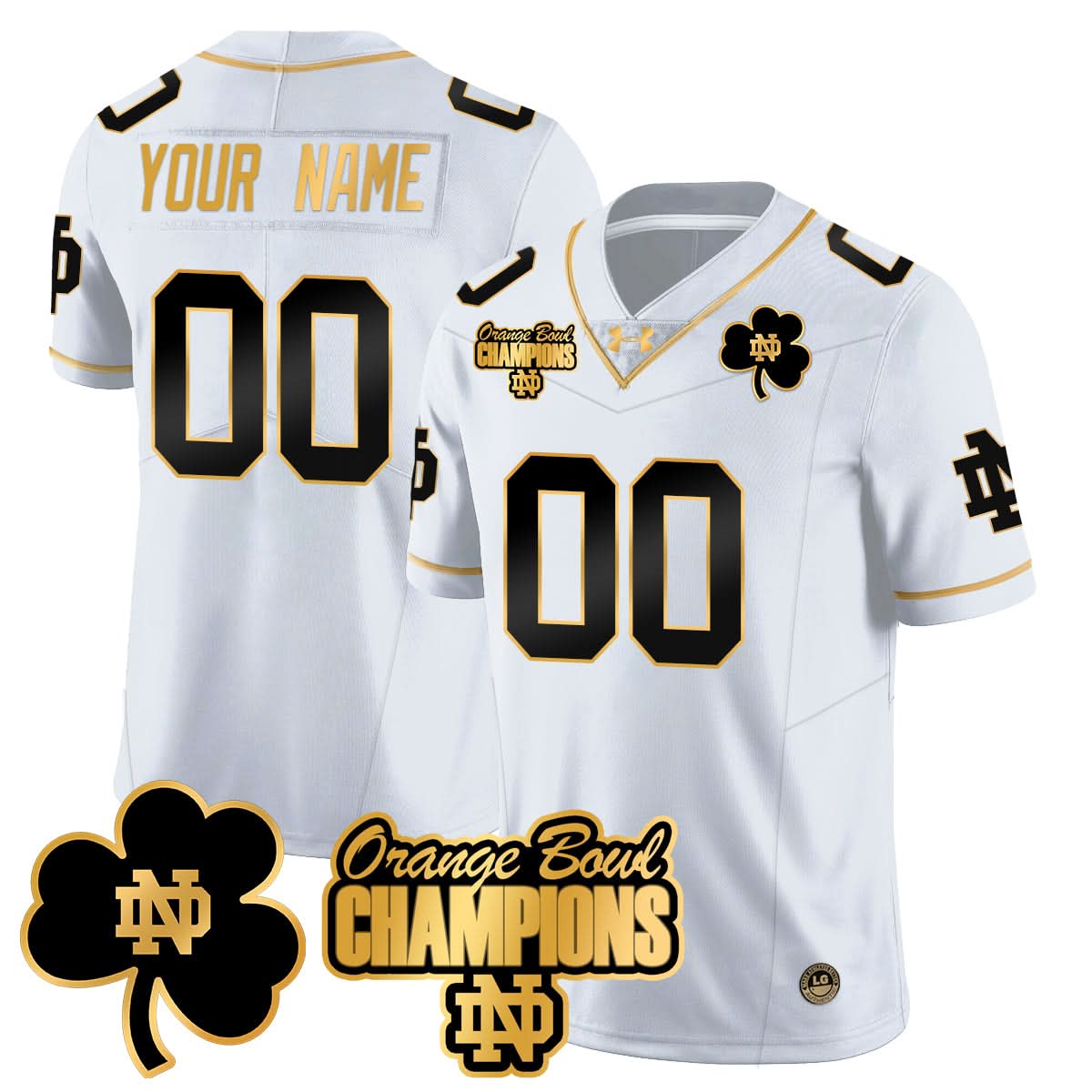 Custom NDFI 2025 Orange Bowl Champions Jersey