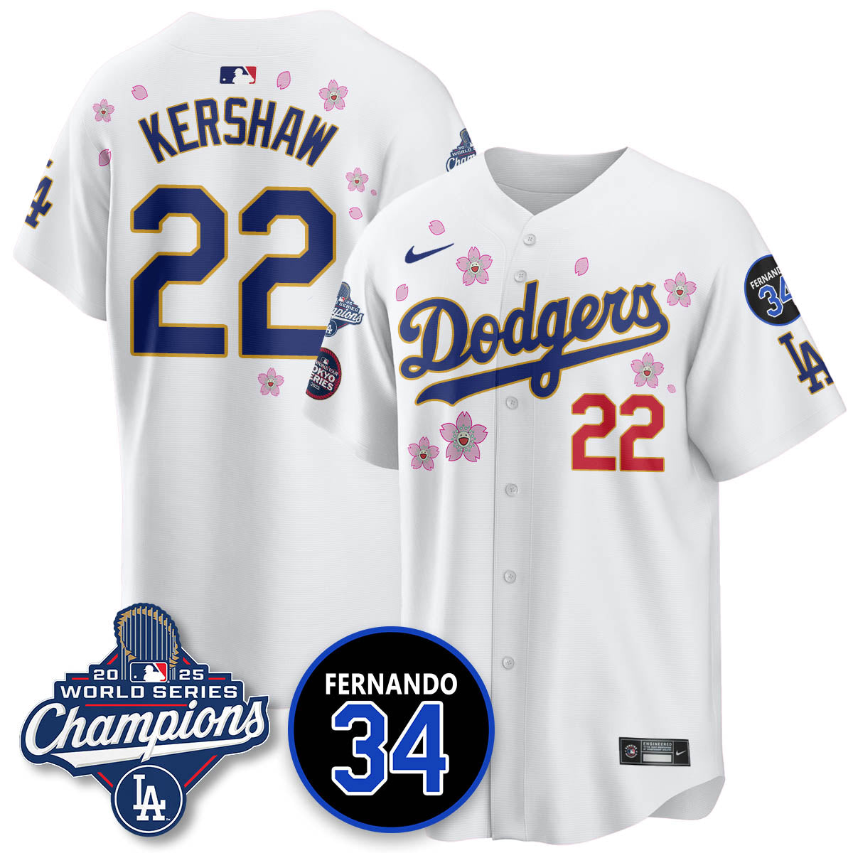 LAD Tokyo 2025 World Series Champions Jersey - Stitched