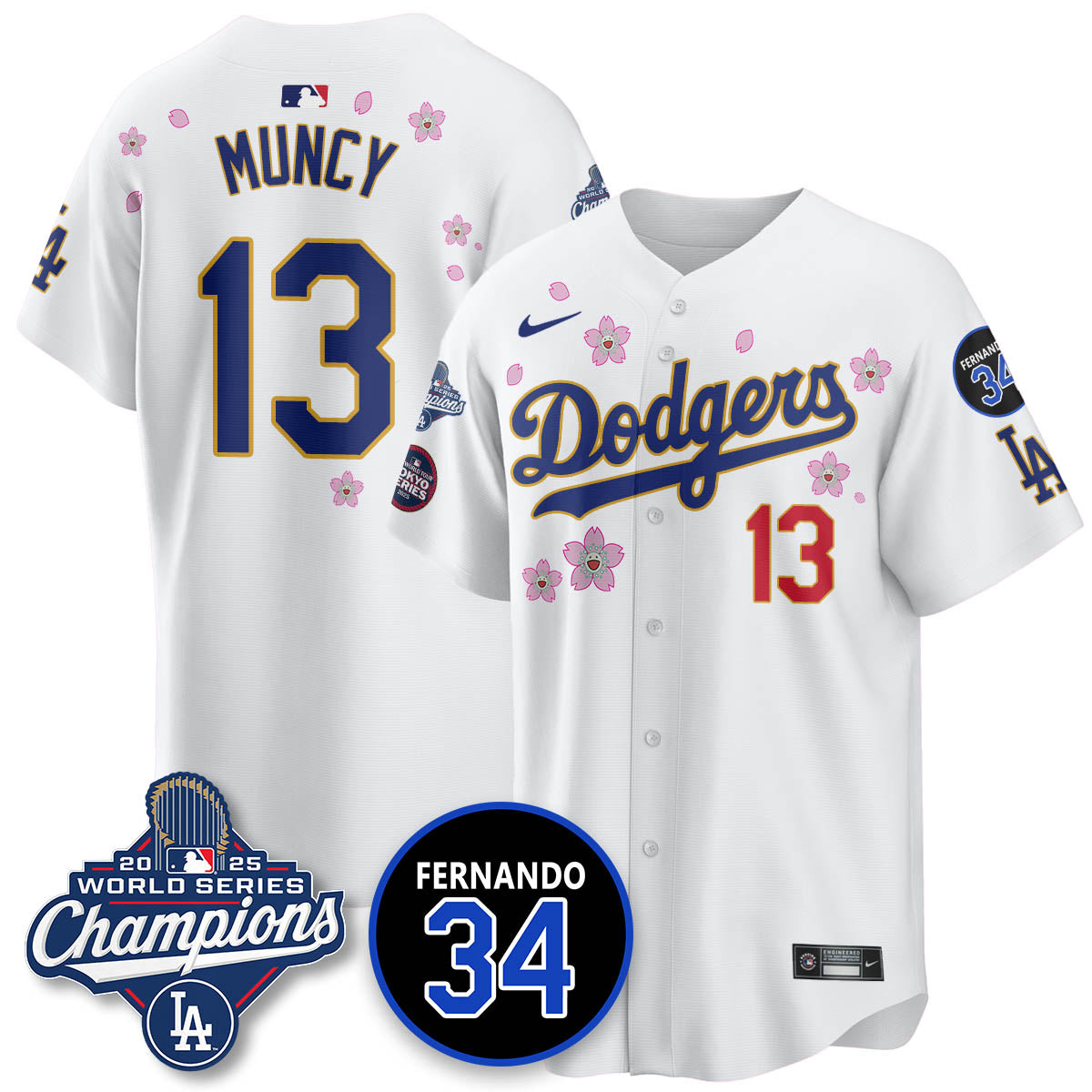 LAD Tokyo 2025 World Series Champions Jersey - Stitched