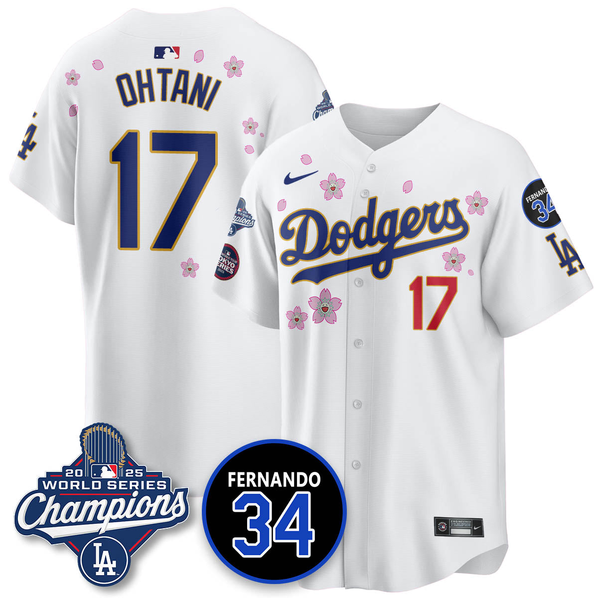 LAD Tokyo 2025 World Series Champions Jersey - Stitched