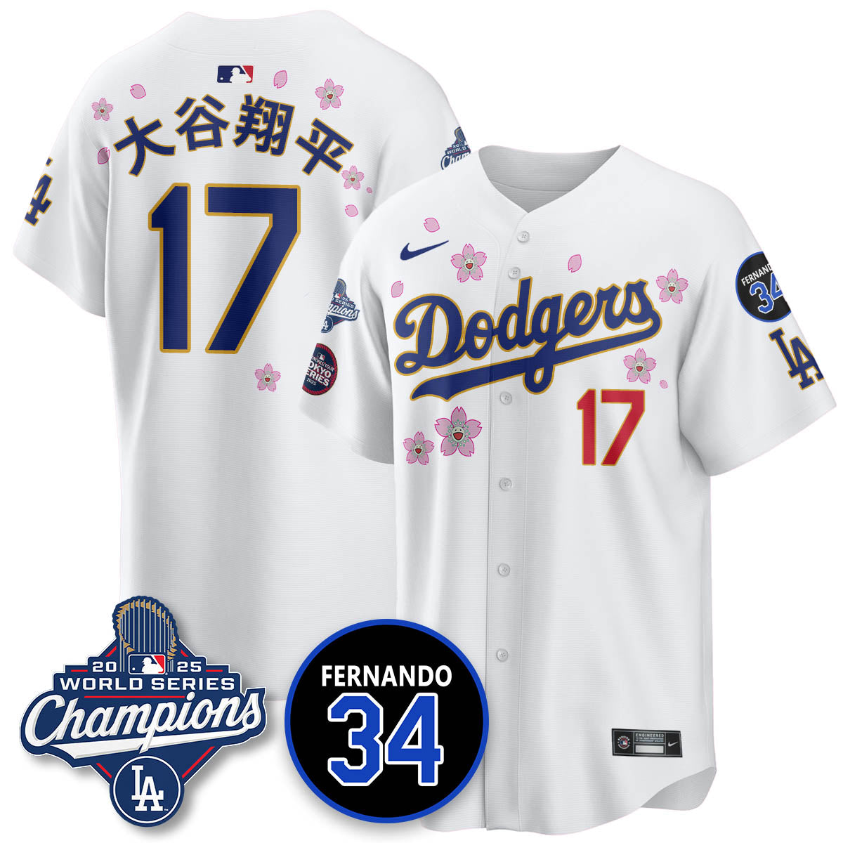 LAD Tokyo 2025 World Series Champions Jersey - Stitched
