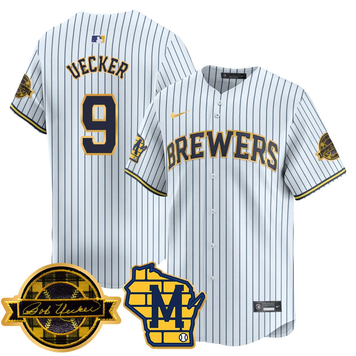 MB 2025 Limited Gold Jersey - Bob Uecker Patch - Stitched
