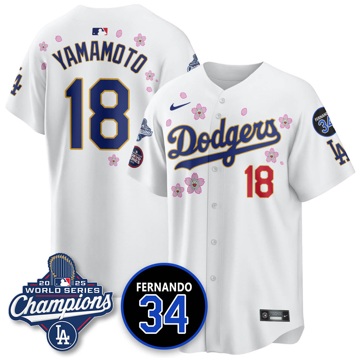 LAD Tokyo 2025 World Series Champions Jersey - Stitched