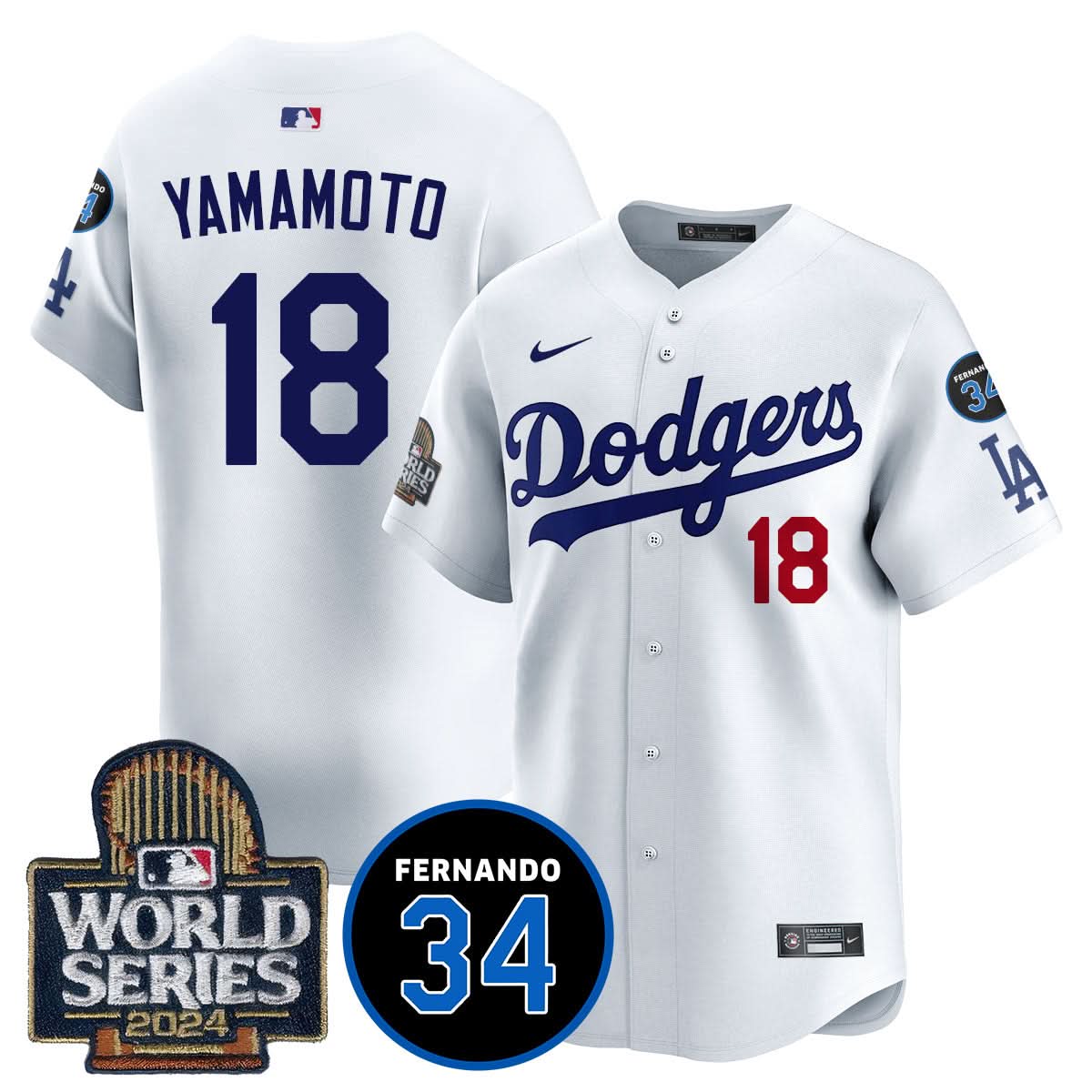 LAD Fernando Valenzuela Memorial Jersey - Stitched
