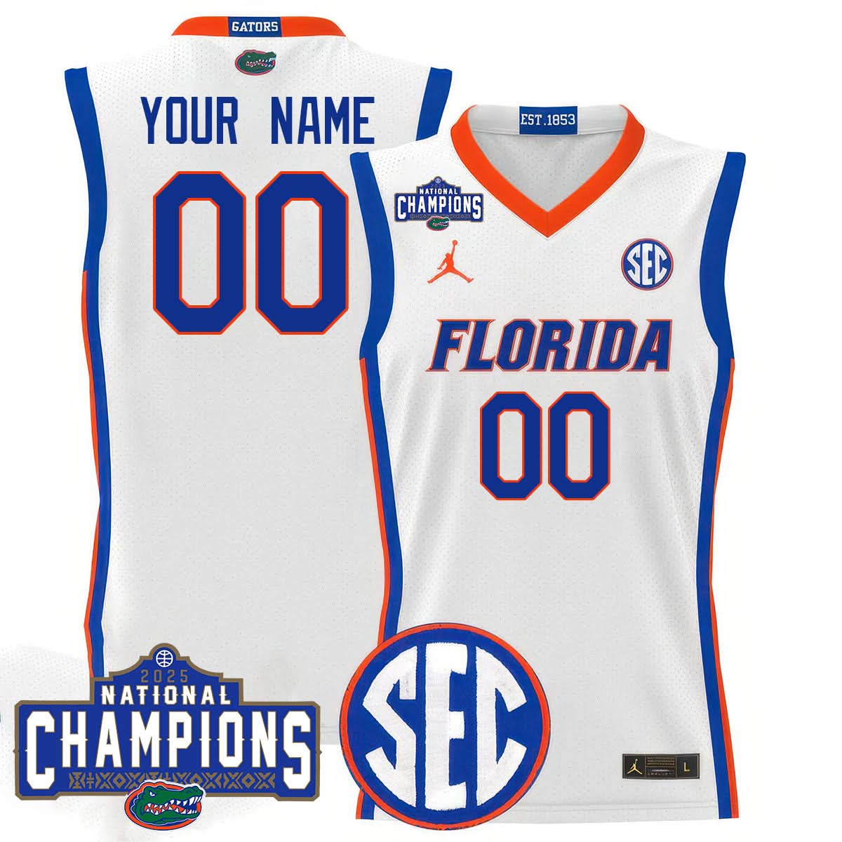 FG 2025 National Champions Basketball Custom Jersey - Stitched