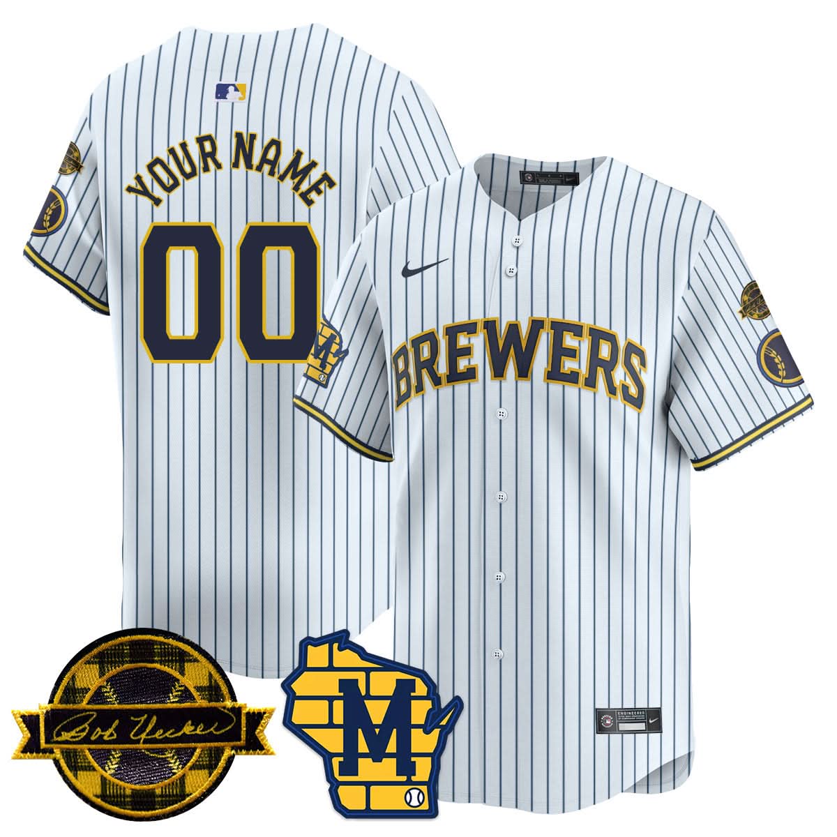 MB 2025 Limited Custom Jersey - Bob Uecker Patch - Stitched