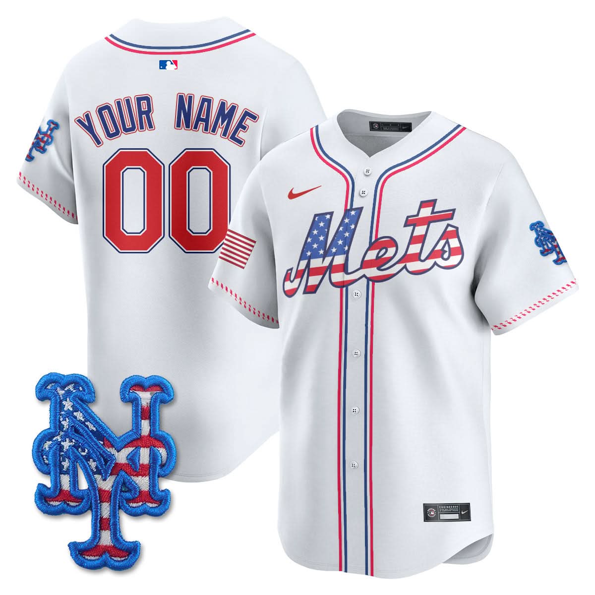 NYM 2025 Fourth of July Custom Jersey - Stitched