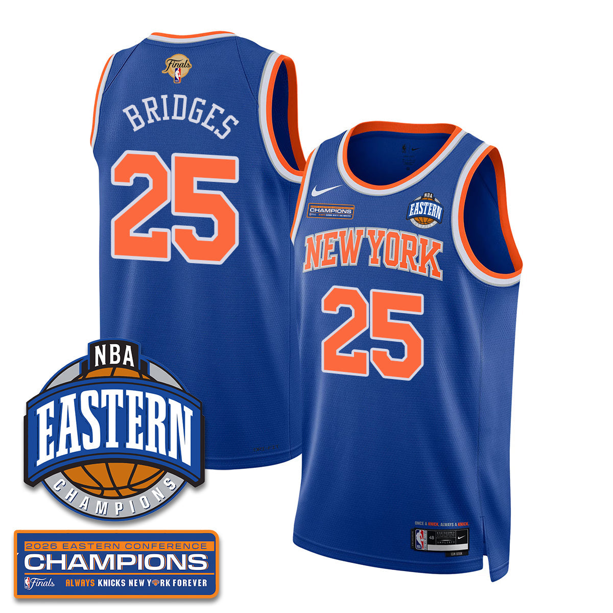 NYK 2026 Basketball  Eastern Conference Champions Vapor Jersey - Stitched