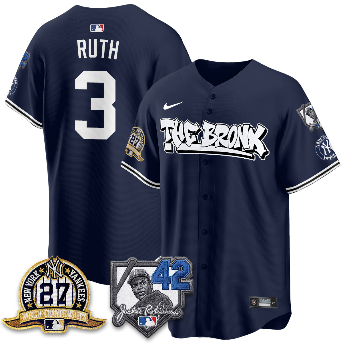NYY The Bronx 2026 Jackie Robinson Day Vapor Limited Jersey - Stitched