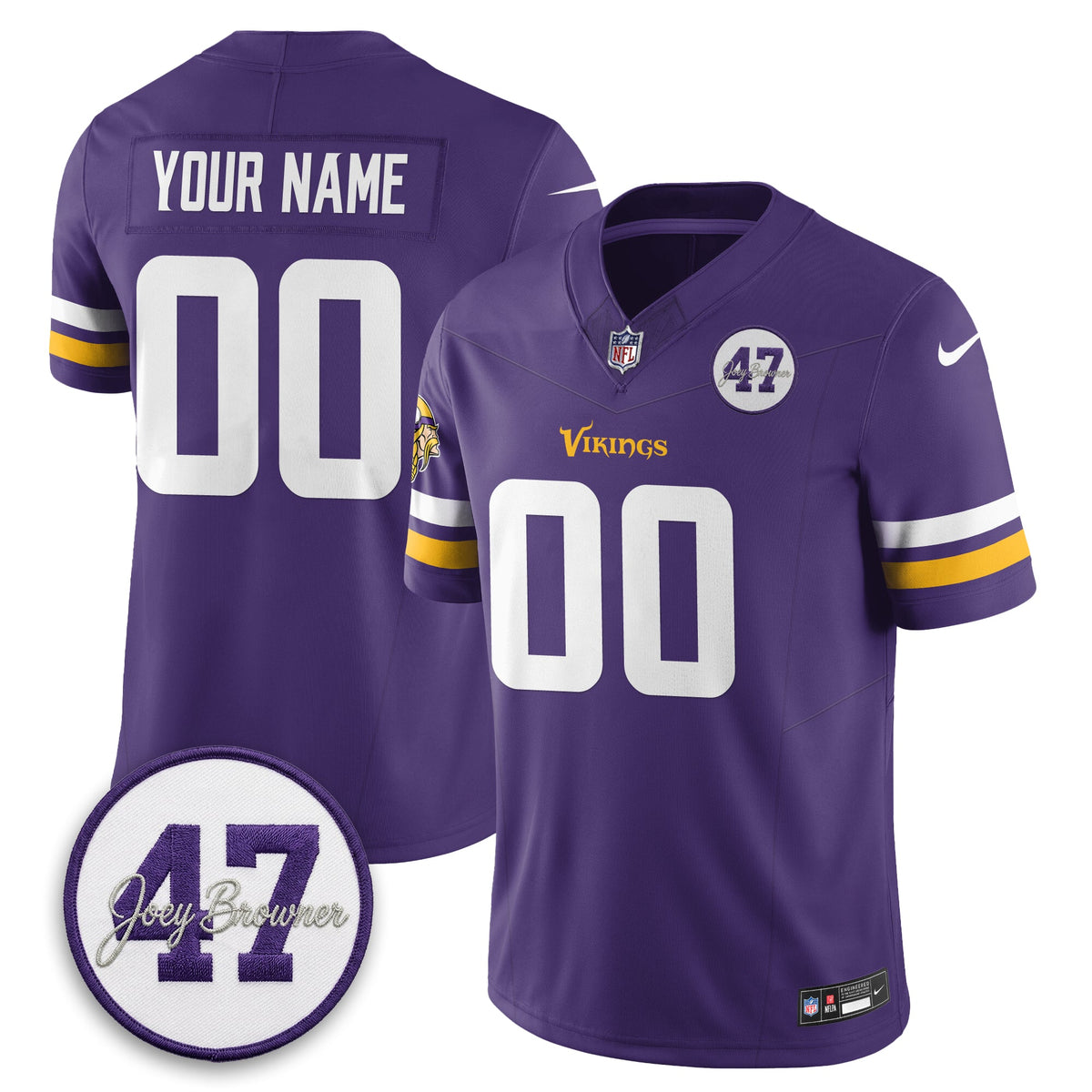 MIN Joey Browner Thank You For Memories - 1960 – 2026 Football Vapor Limited Custom Jersey - Stitched