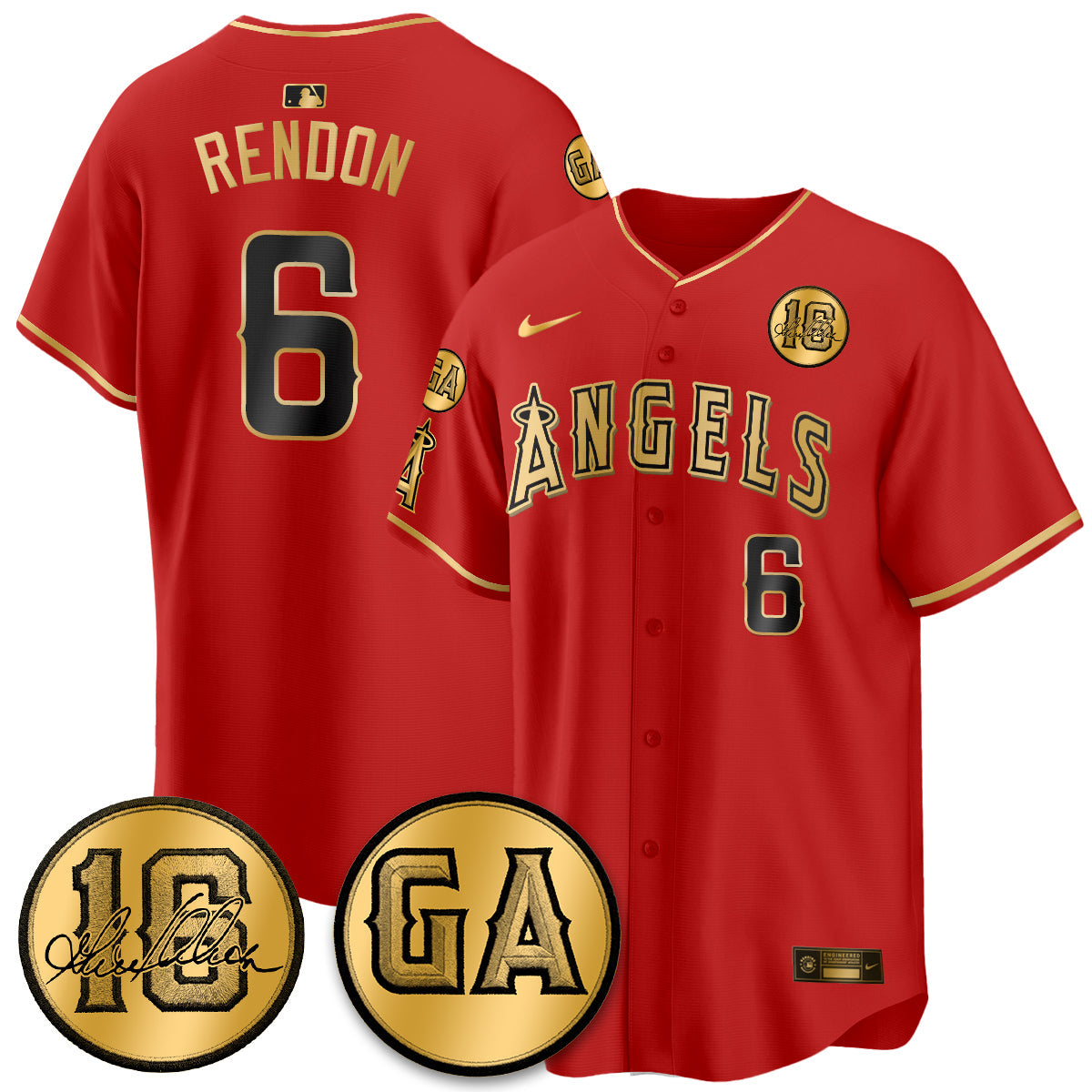LAA Garret Anderson Tribute Patch Vapor Jersey - Stitched V2