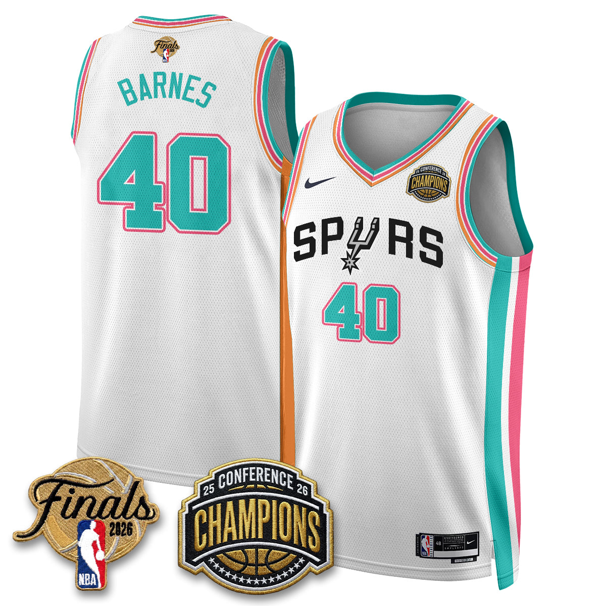 SAS 2026 Basketball  Western Conference Champions Vapor City Edition Jersey - Stitched