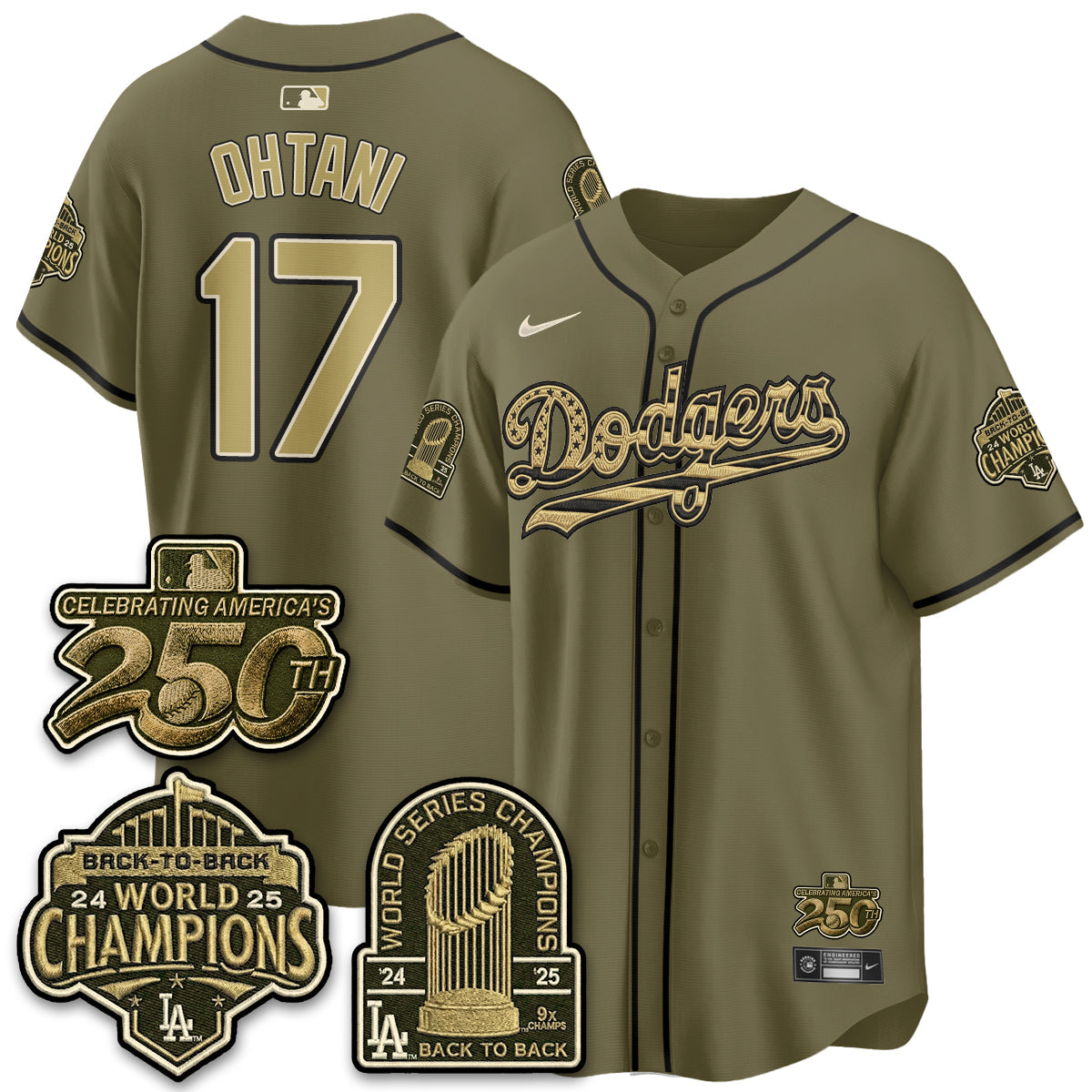 LAD New Era Olive 2026 Armed Forces Day Jersey -Stitched V2