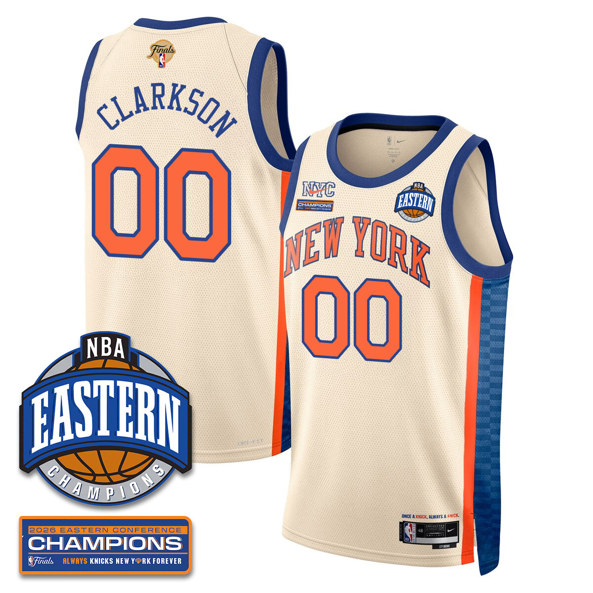 NYK 2026 Basketball  Eastern Conference Champions Vapor Jersey - Stitched