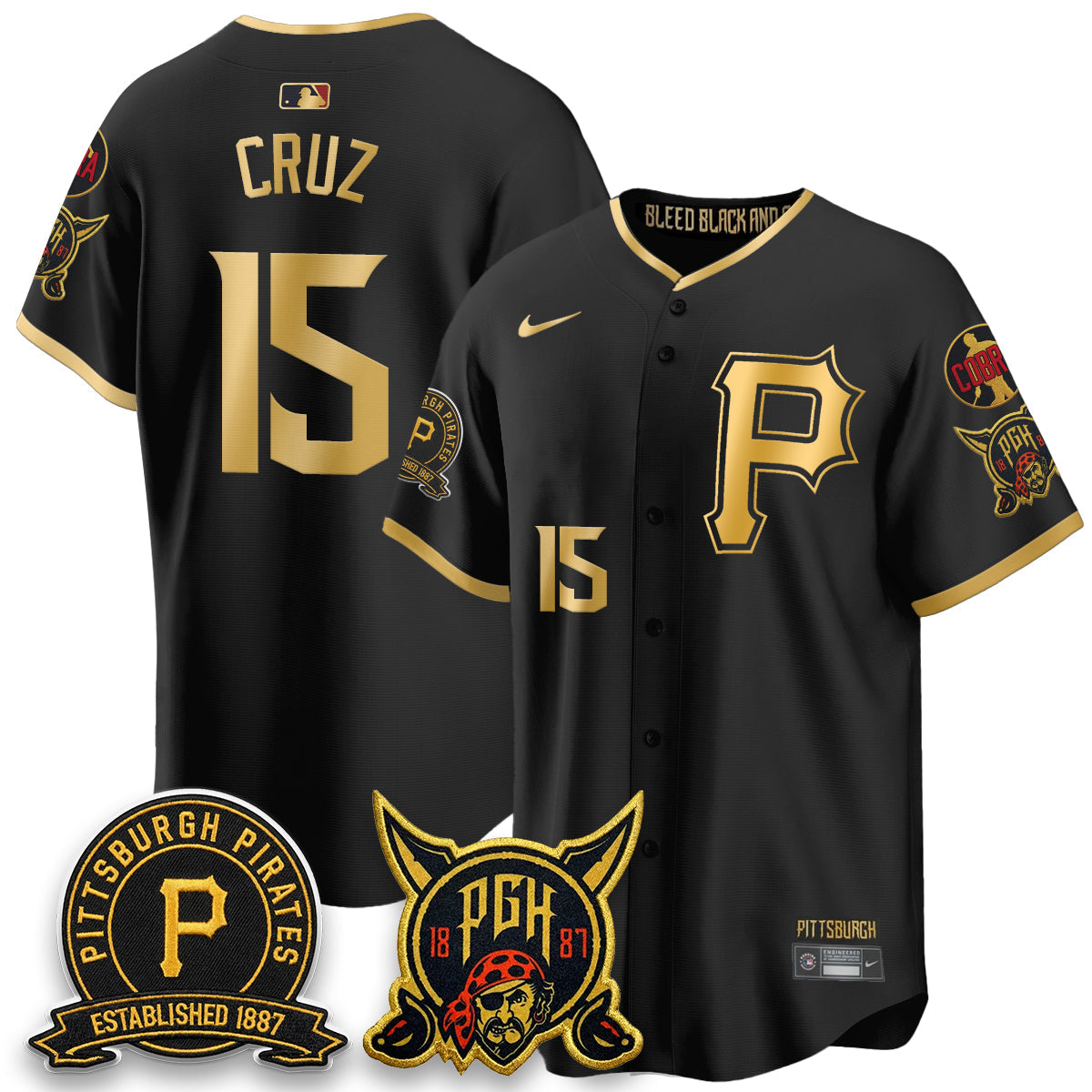 PIT Vapor Limited Jersey - Cobra & Est 1887 Patch - Stitched