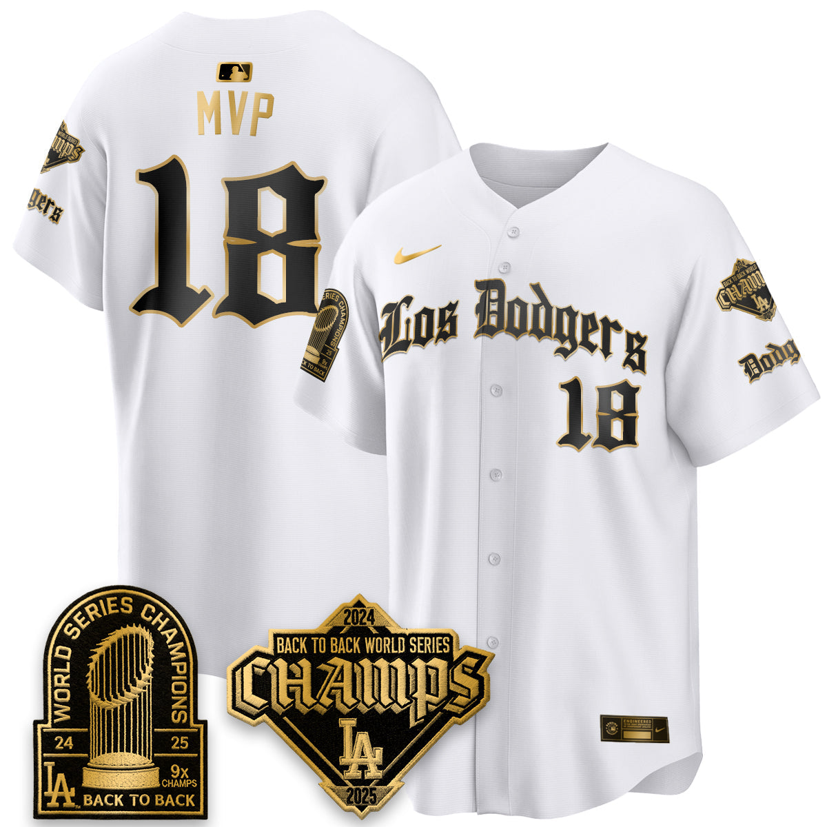LAD World Series Champions B2B Patch Vapor Premier Limited Gothic Edition Jersey - Stitched