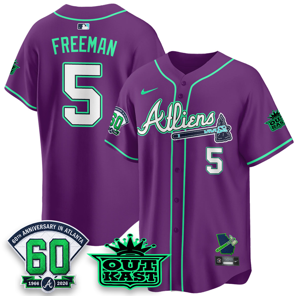 ATL x Atliens Cool Base Galaxy Version Jersey - Stitched