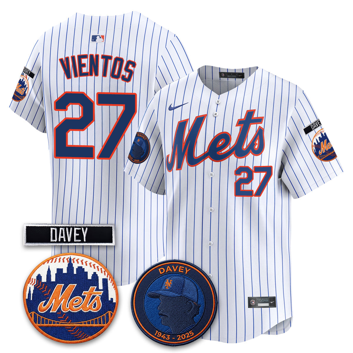 NYM 2026 Davey Johnson In Memoriam Vapor Limited Jersey - Stitched
