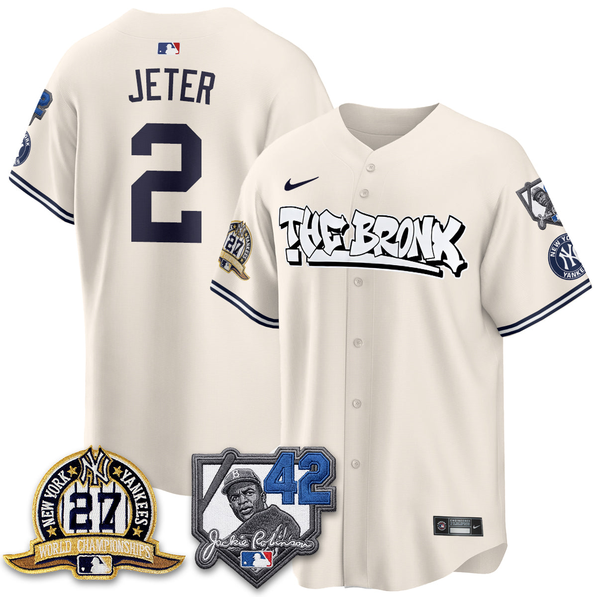 NYY The Bronx 2026 Jackie Robinson Day Vapor Limited Jersey - Stitched
