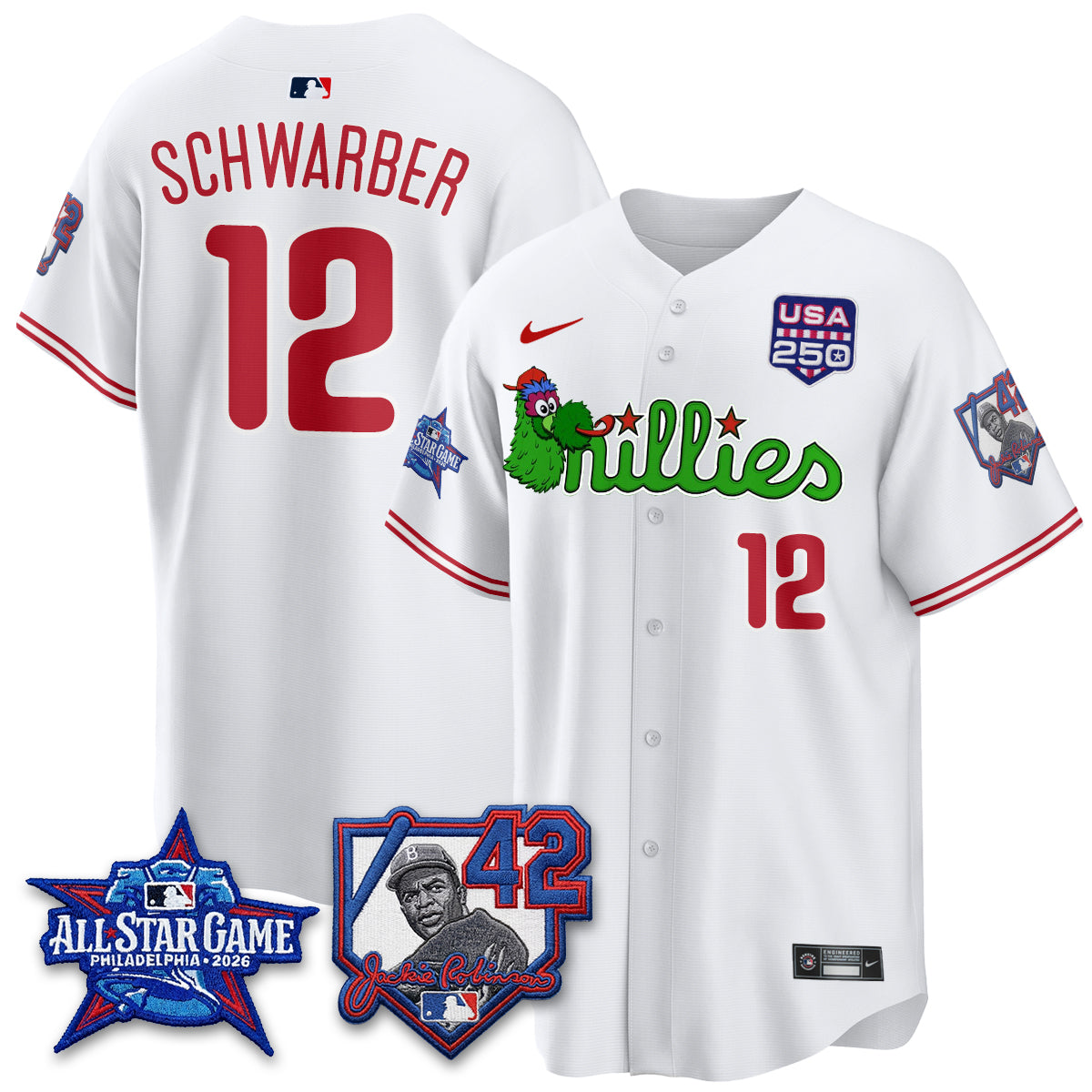 PHI Phanatic 2026 New Era & 250th USA Vapor Limited Jersey - All Star Game - Stitched