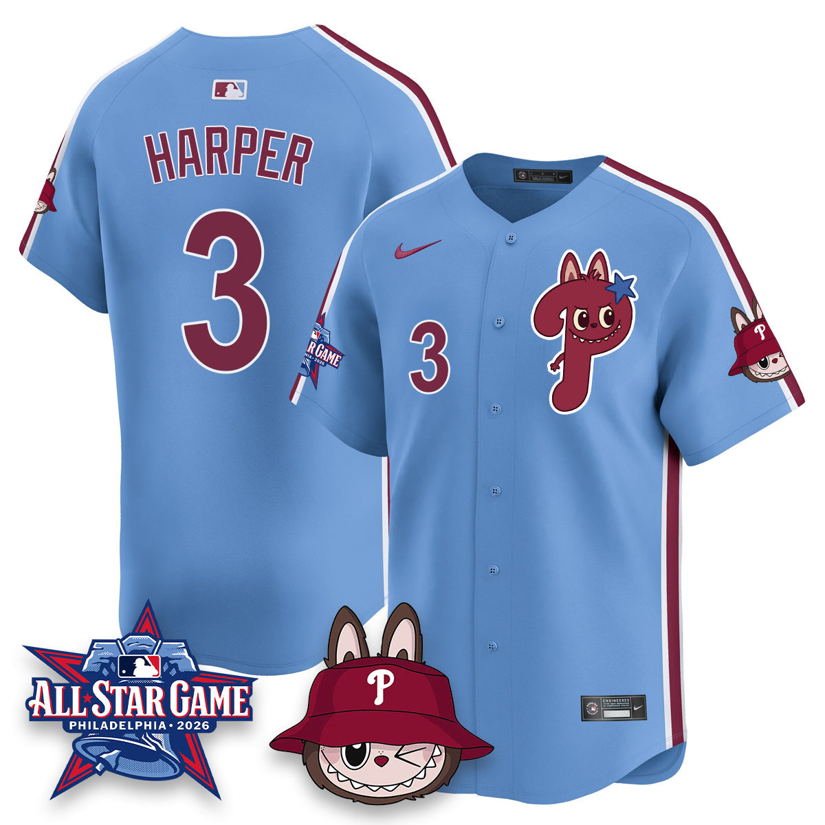 PHI Fanged Rabbit Doll  Vapor Limited Jersey - Stitched