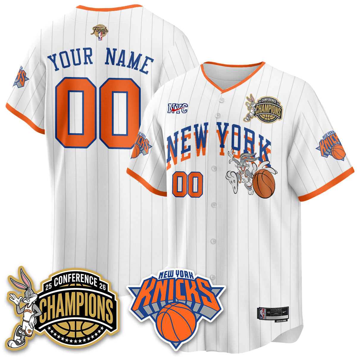 NYK 2026 Basketball  Finals x Bunny Vapor Custom Jersey V2- Stitched