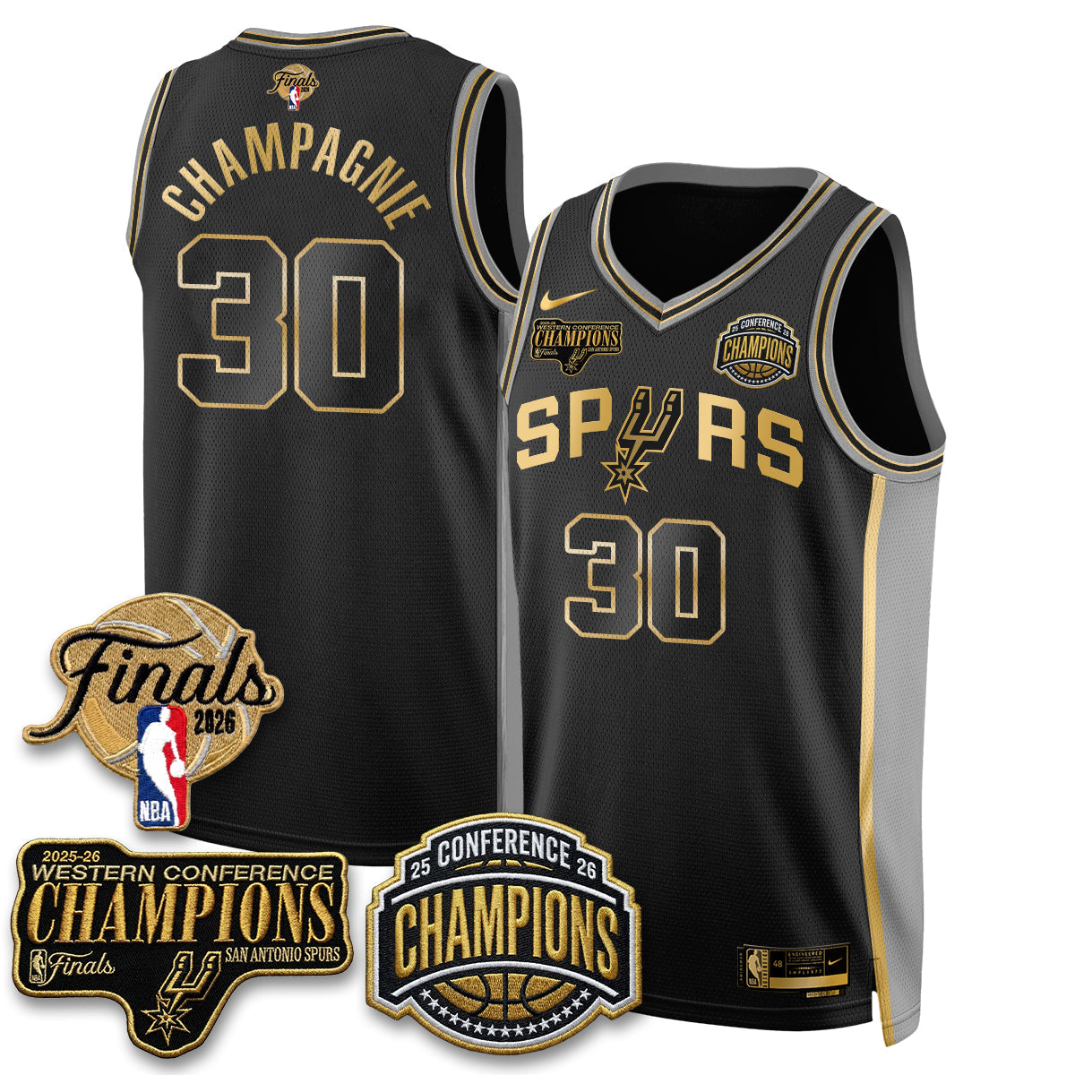 SAS 2026 Basketball  Western Conference Champions Vapor Special Edition Jersey - Stitched