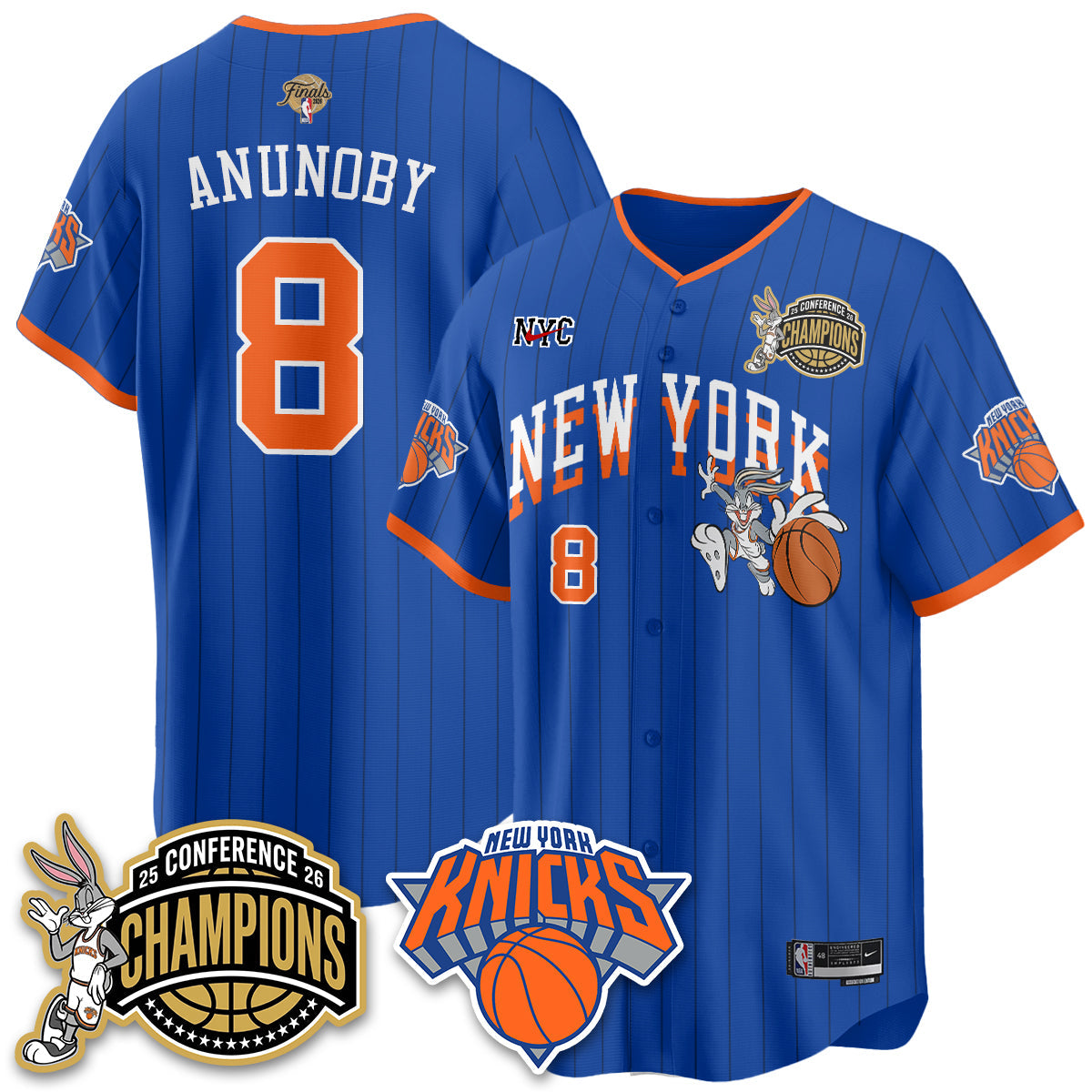 NYK 2026 Basketball  Finals x Bunny Vapor Jersey V2- Stitched