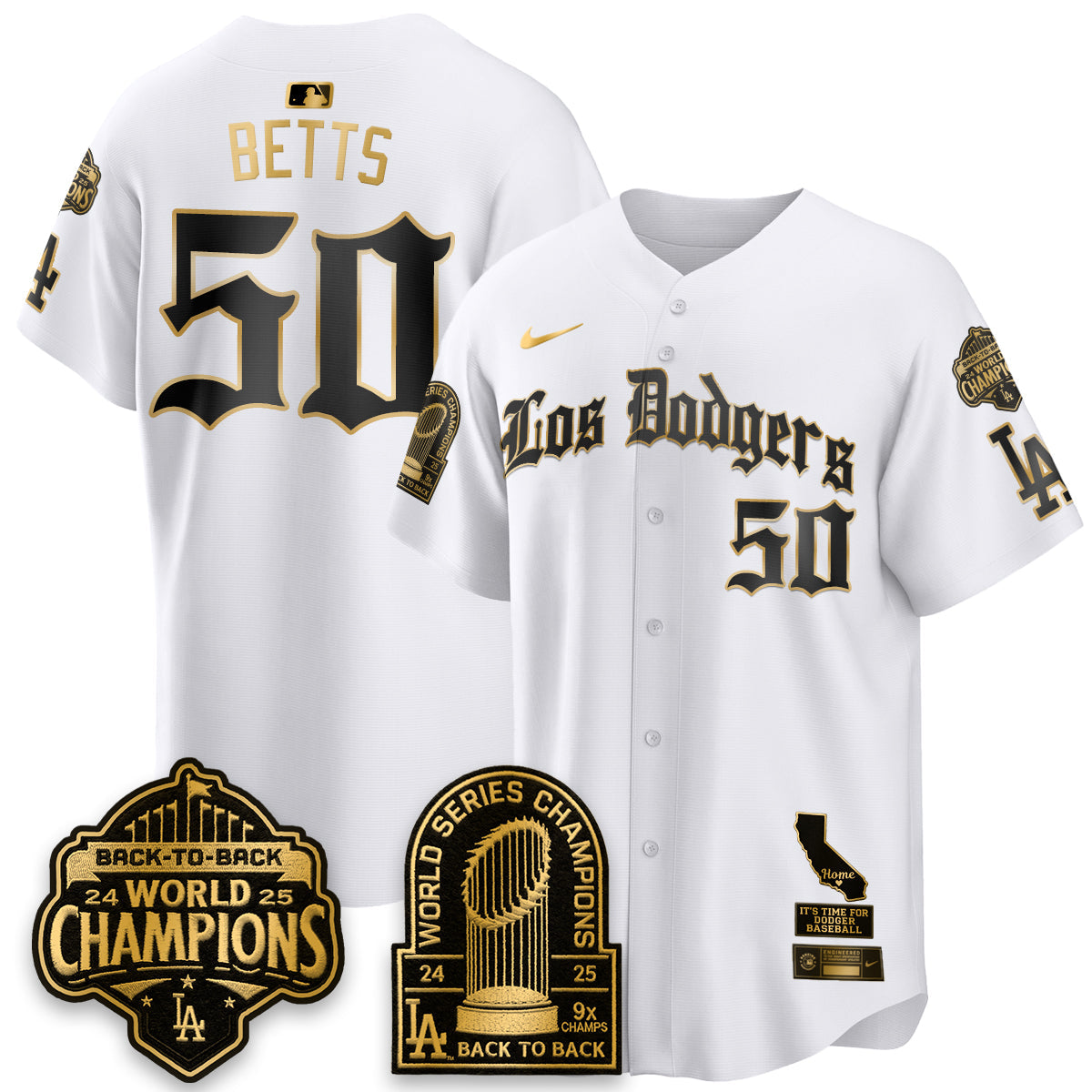 LAD World Series Champions Vapor Premier Limited Gothic Edition Jersey - Stitched