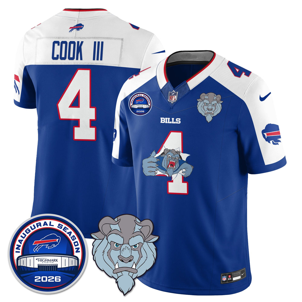 BUF x Hairy Blue Beast Edition Vapor Jersey - Stitched