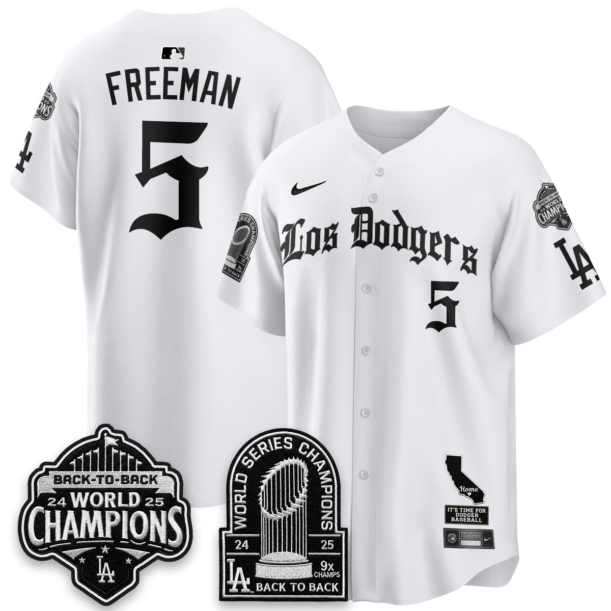 LAD World Series Champions Vapor Premier Limited Gothic Edition Jersey - Stitched