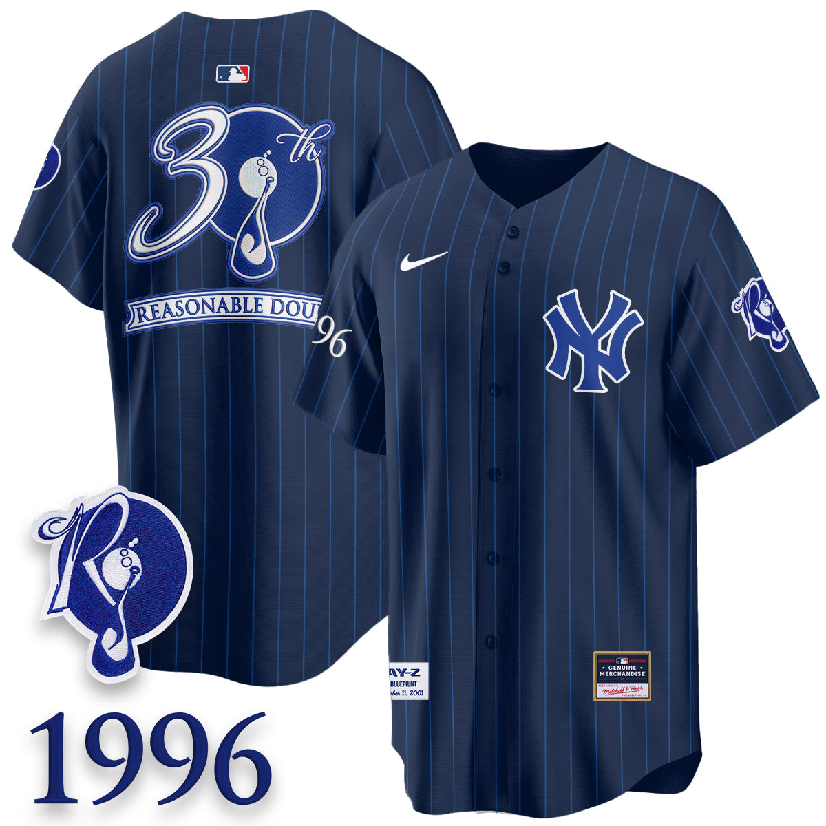 NYY x Jay Z Edition Vapor Jersey V2- Stitched