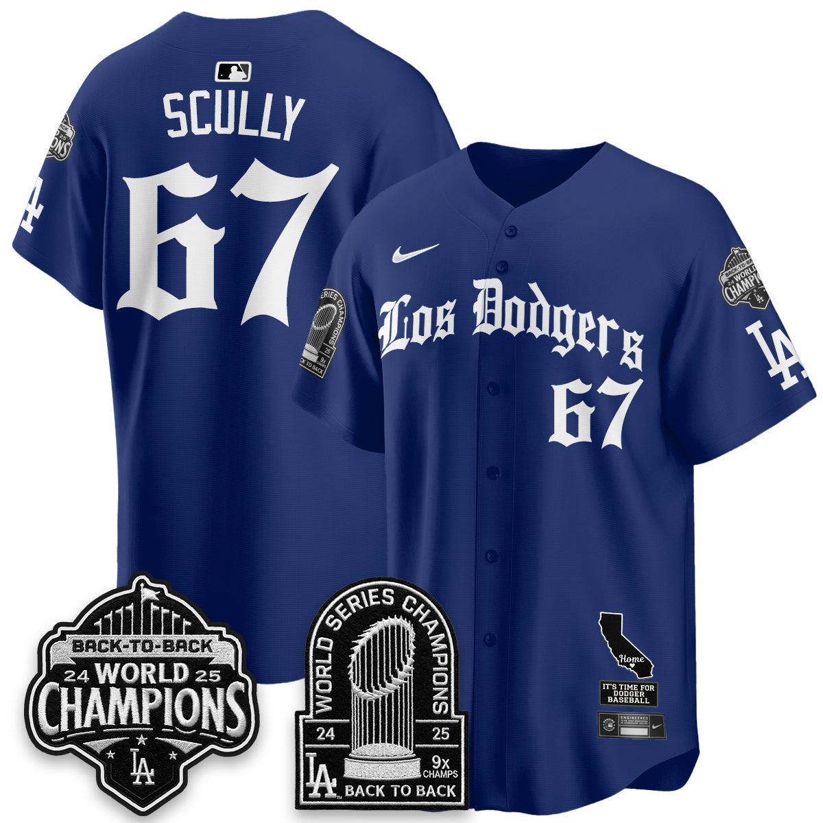 LAD World Series Champions Vapor Premier Limited Gothic Edition Jersey - Stitched