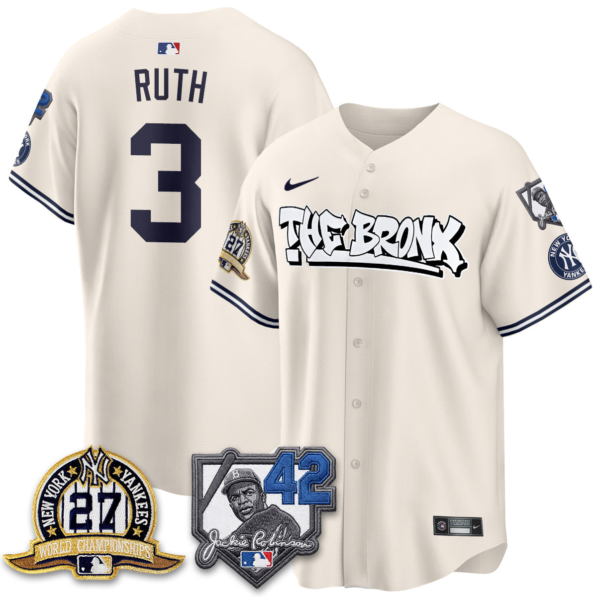 NYY The Bronx 2026 Jackie Robinson Day Vapor Limited Jersey - Stitched