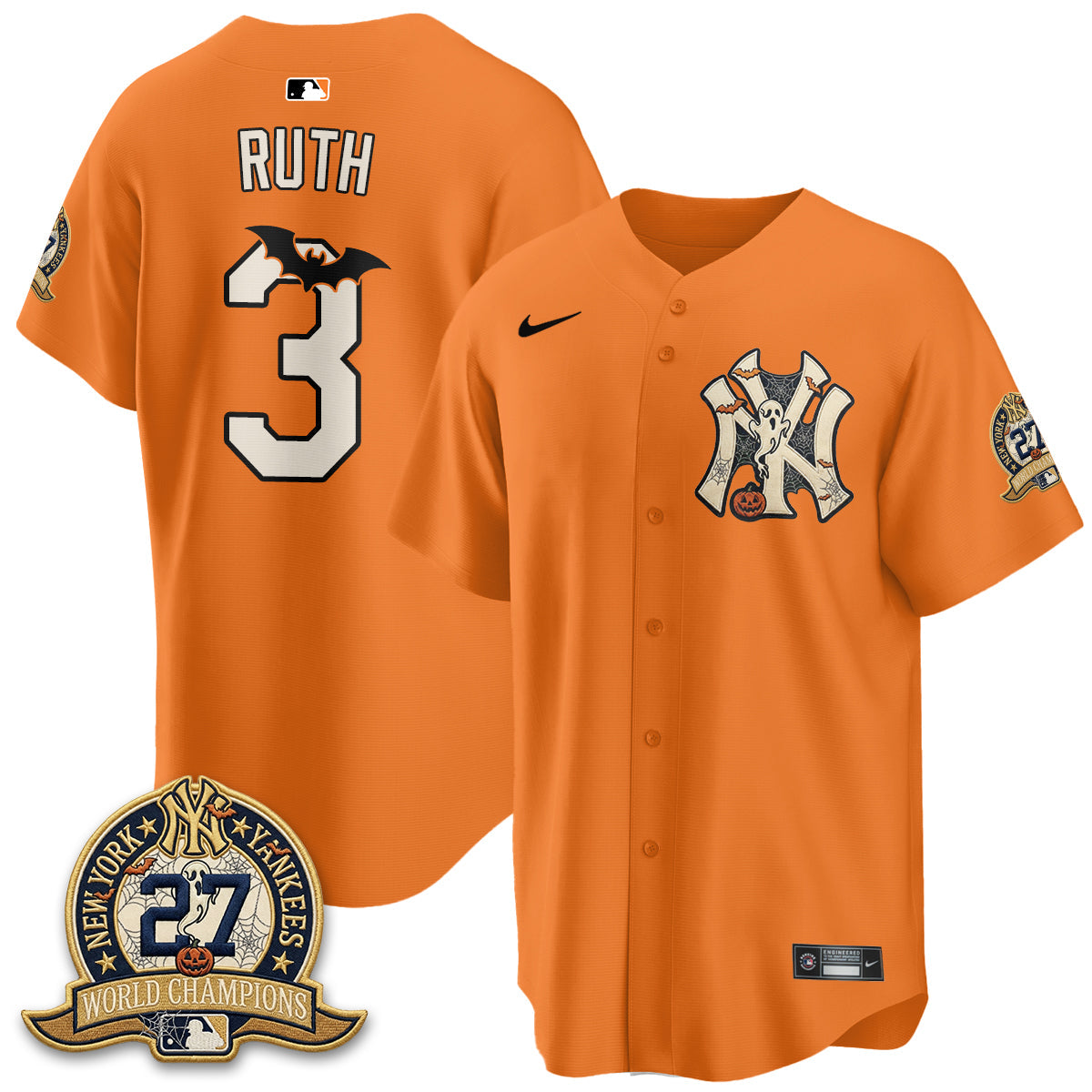 NYY Halloween 2026 Vapor Limited Jersey - Stitched
