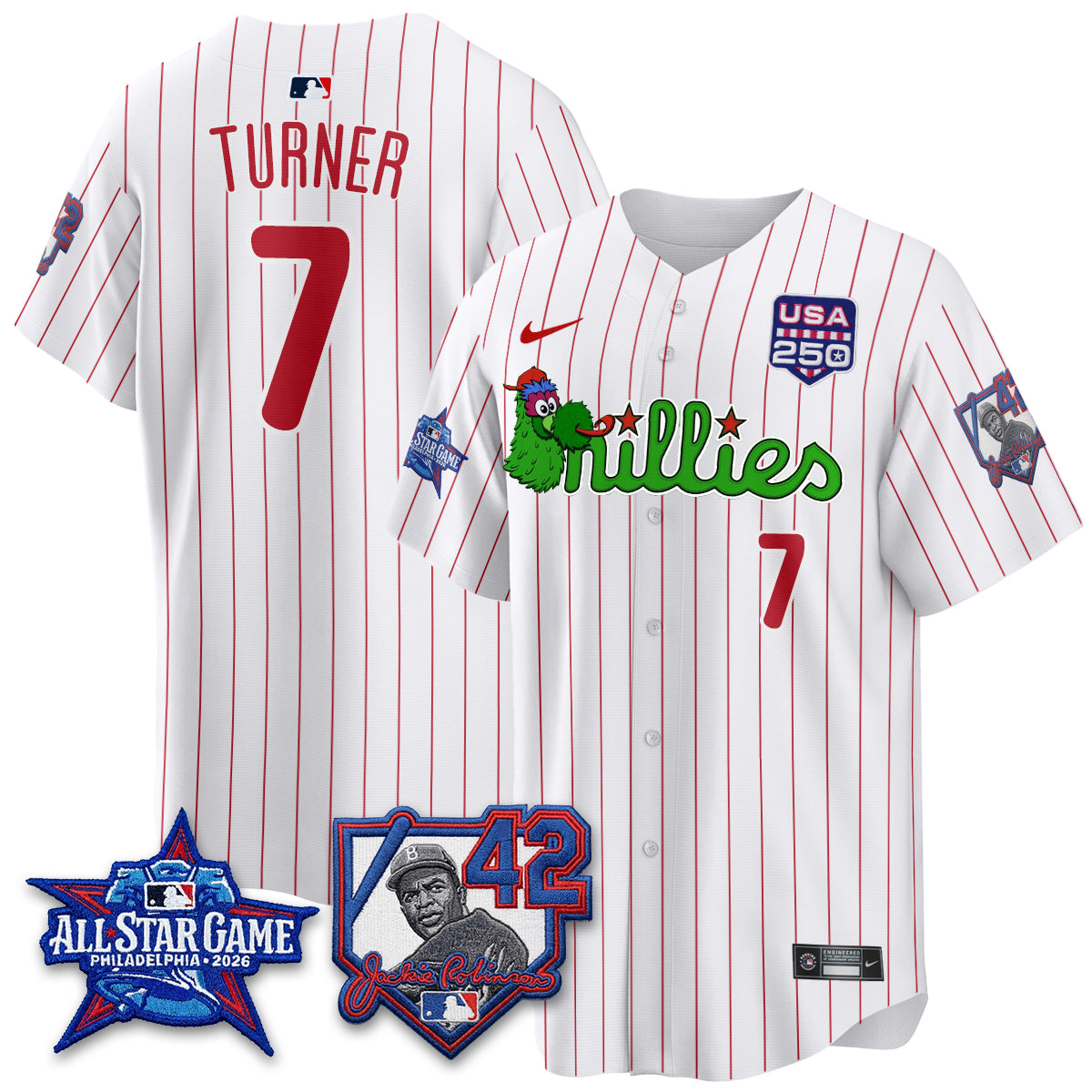 PHI Phanatic 2026 New Era & 250th USA Vapor Limited Jersey - All Star Game - Stitched