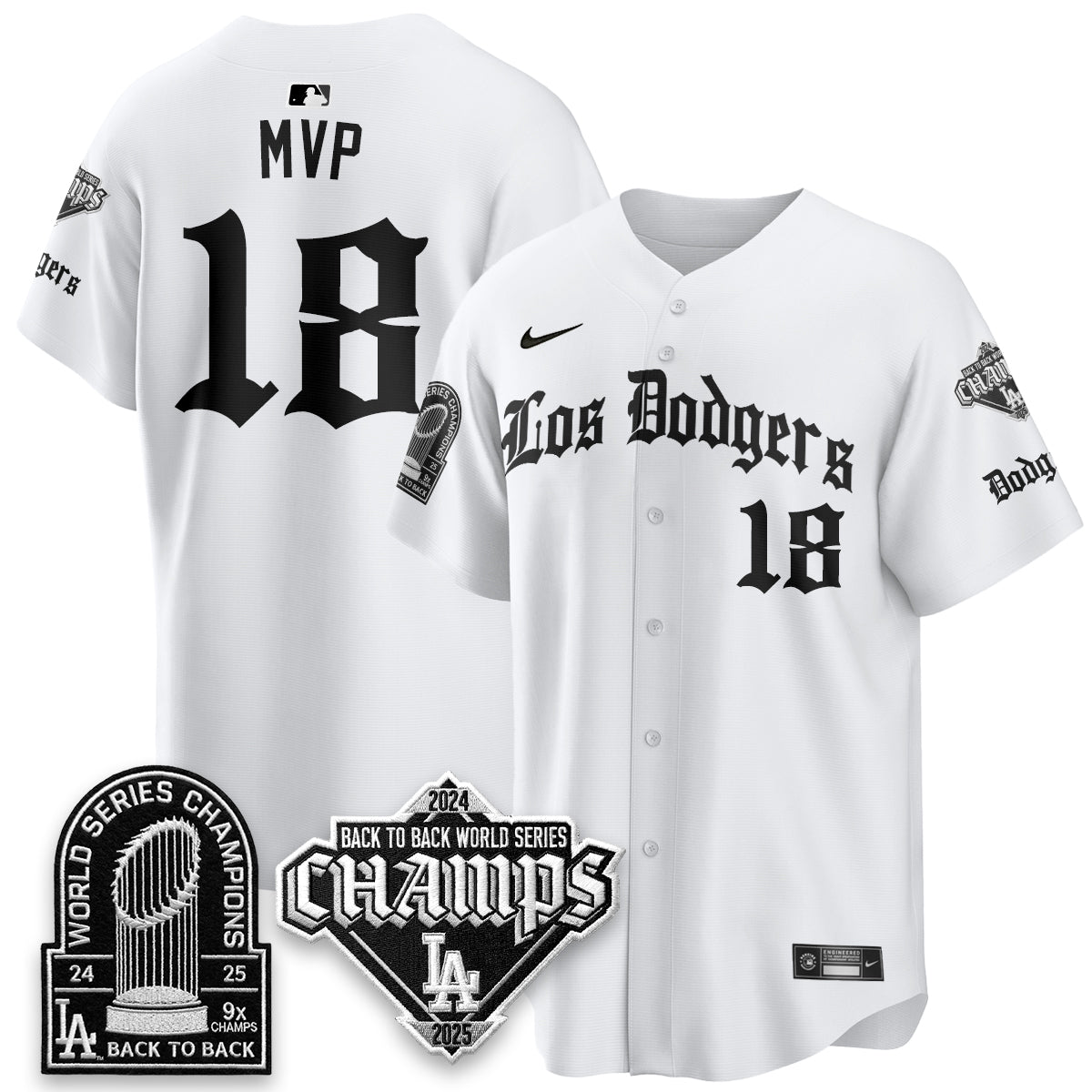 LAD World Series Champions B2B Patch Vapor Premier Limited Gothic Edition Jersey - Stitched
