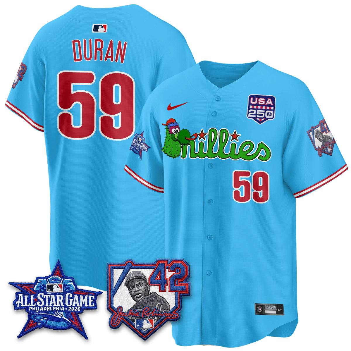 PHI Phanatic 2026 New Era & 250th USA Vapor Limited Jersey - All Star Game - Stitched