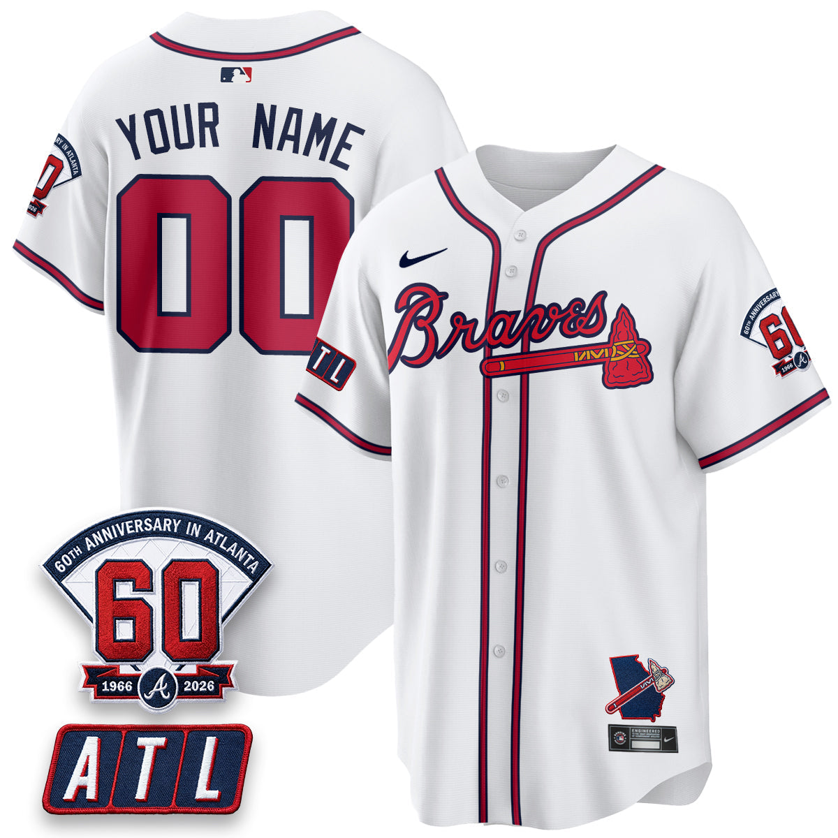 ATL 2026 60th Anniversary Vapor Limited Custom Jersey - Stitched