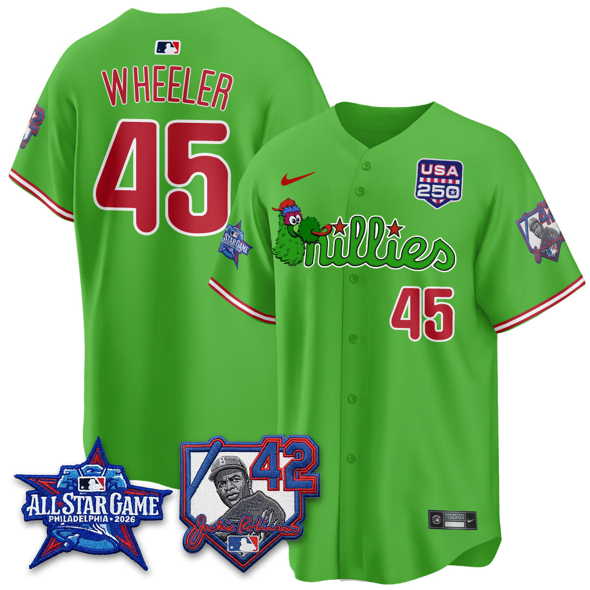 PHI Phanatic 2026 New Era & 250th USA Vapor Limited Jersey - All Star Game - Stitched