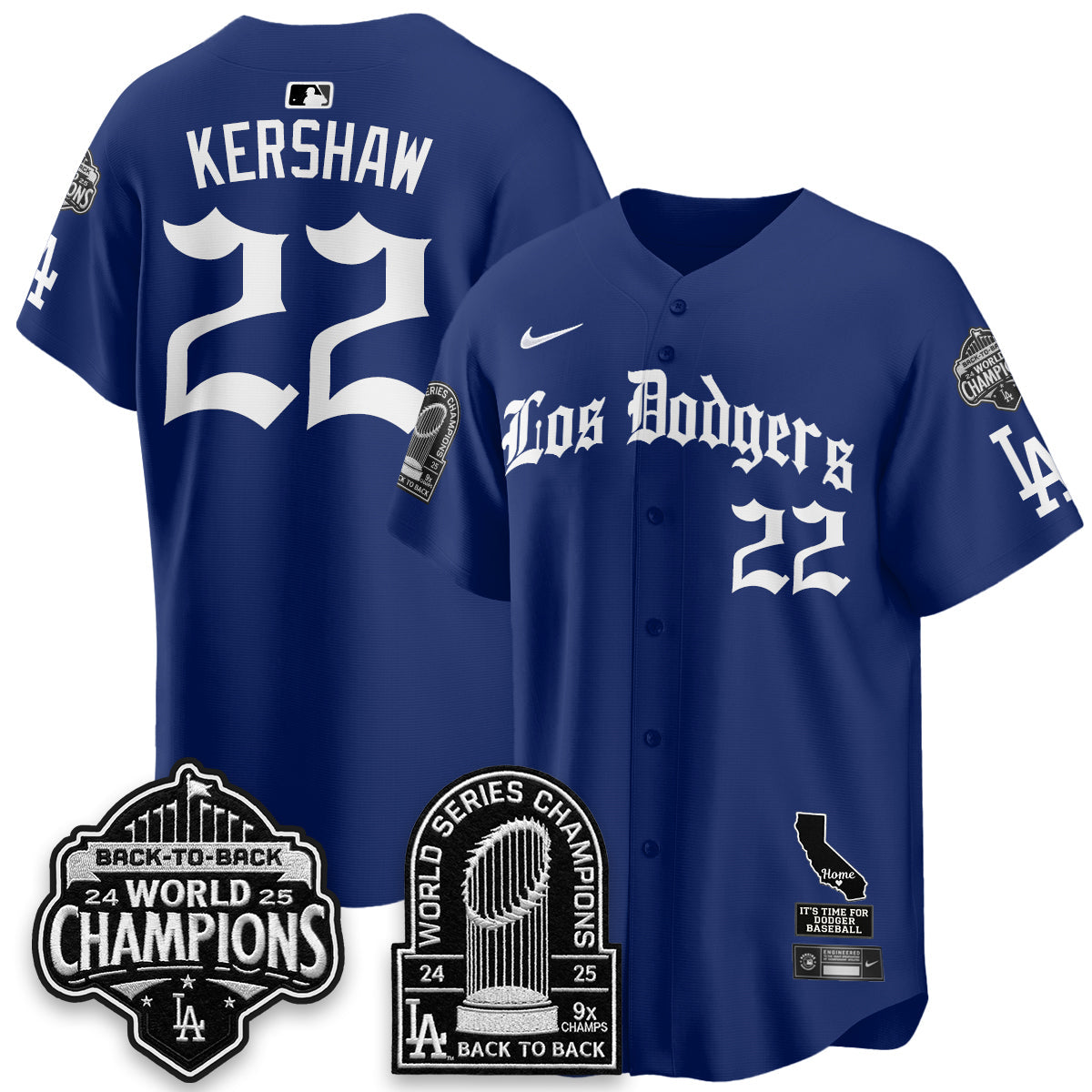 LAD World Series Champions Vapor Premier Limited Gothic Edition Jersey - Stitched