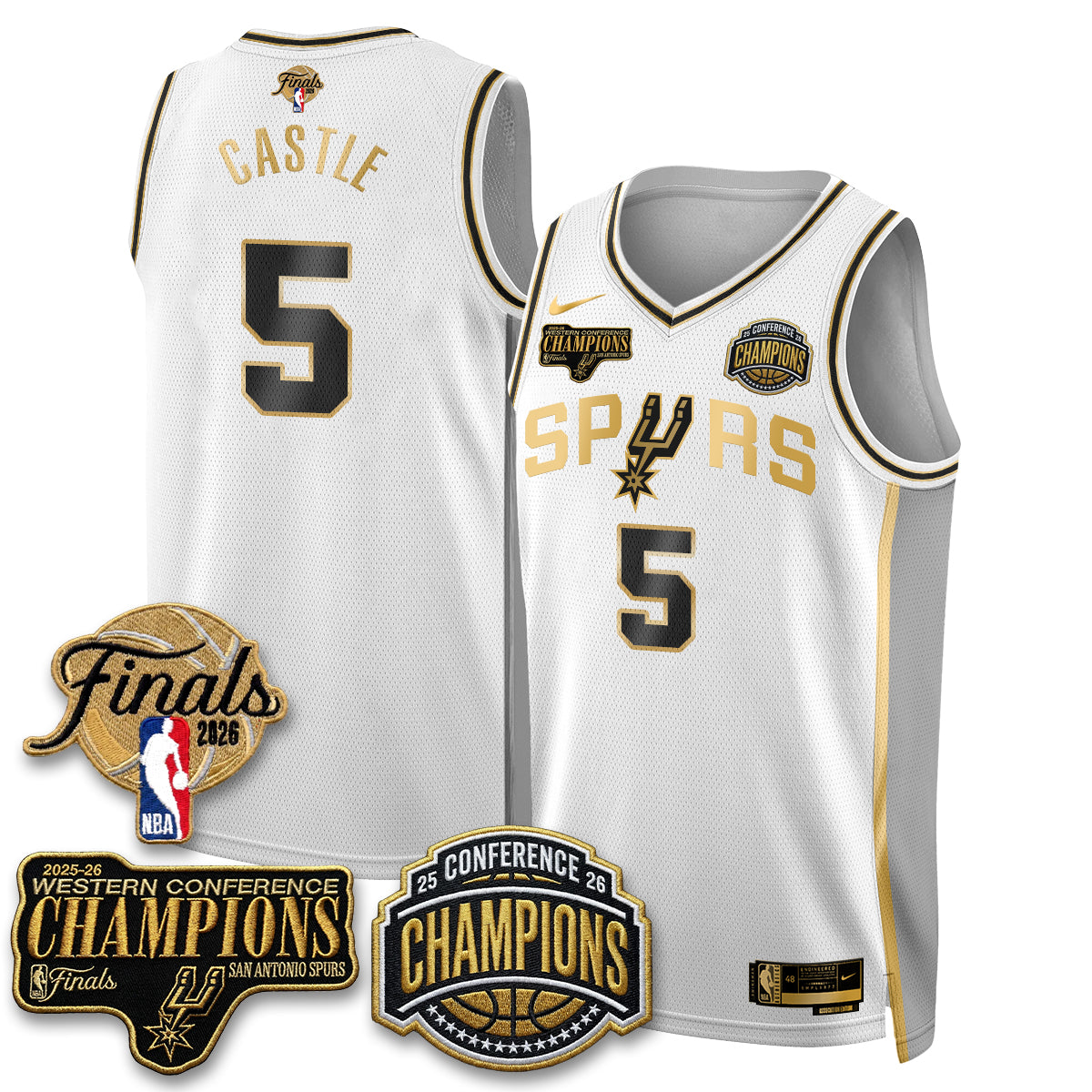 SAS 2026 Basketball  Western Conference Champions Vapor Special Edition Jersey - Stitched