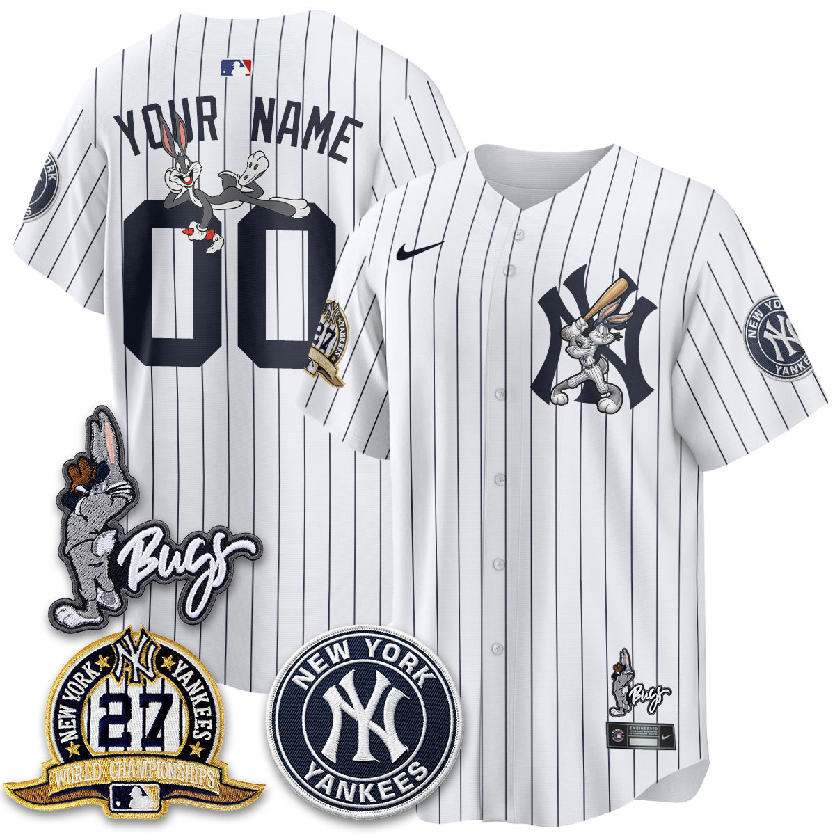 NYY Bunny Vapor Limited Custom Jersey - Stitched