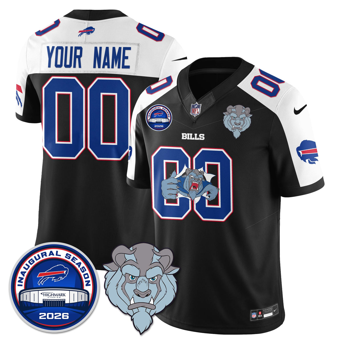 BUF x Hairy Blue Beast Edition Vapor Jersey - Stitched